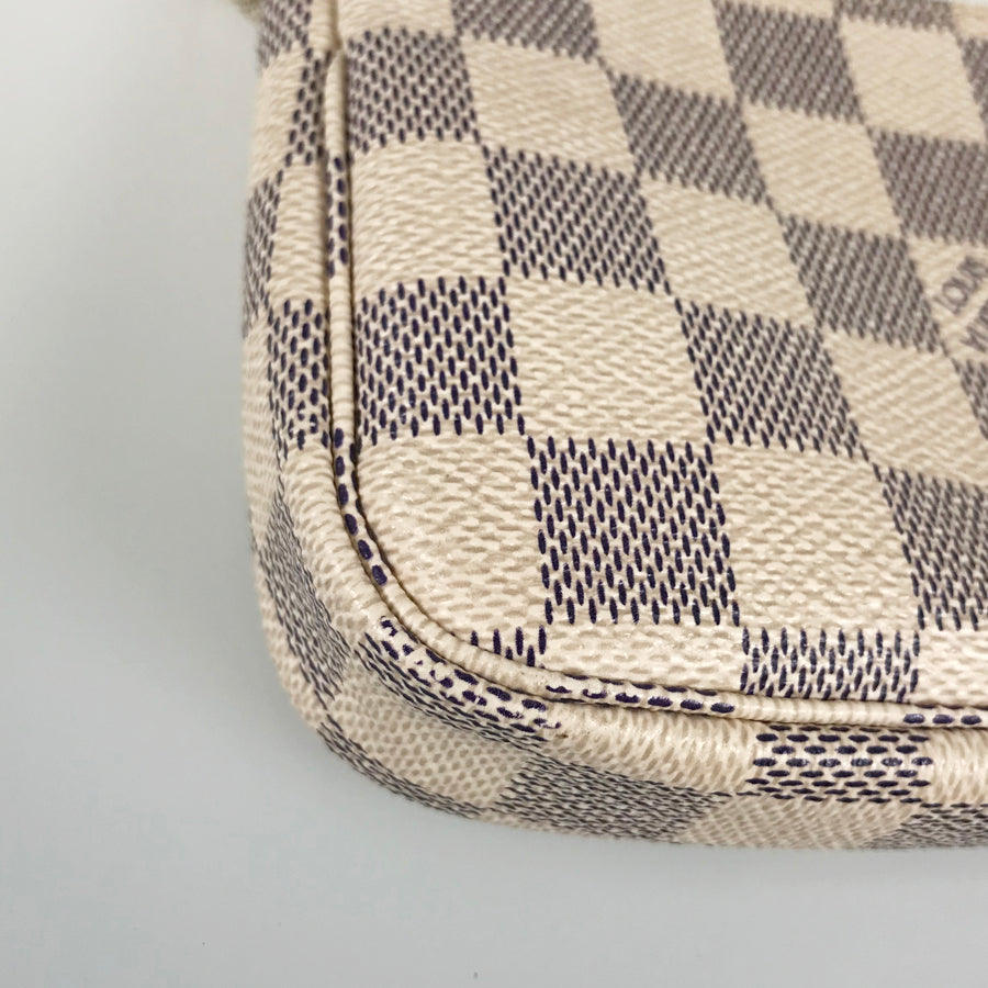 LOUIS VUITTON Damier Azur Mini Pochette Accessoires N58010 Pouch