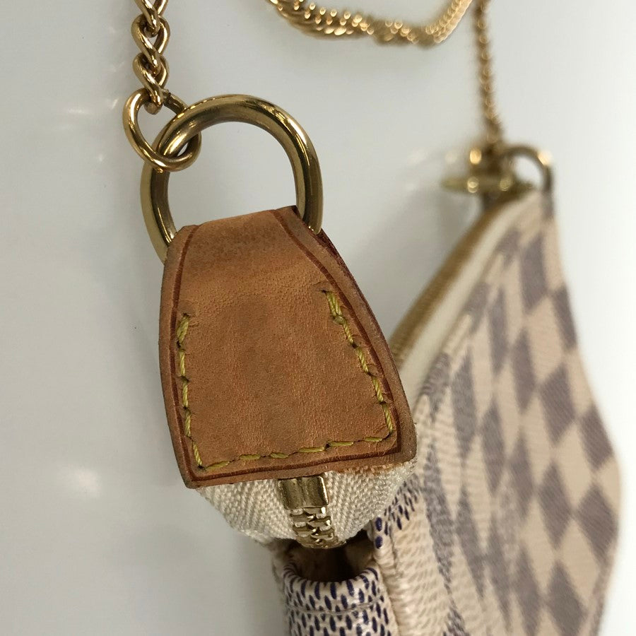 LOUIS VUITTON Damier Azur Mini Pochette Accessoires N58010 Pouch