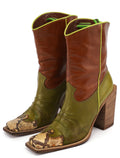 1999 Runway Python Leather Western Boots