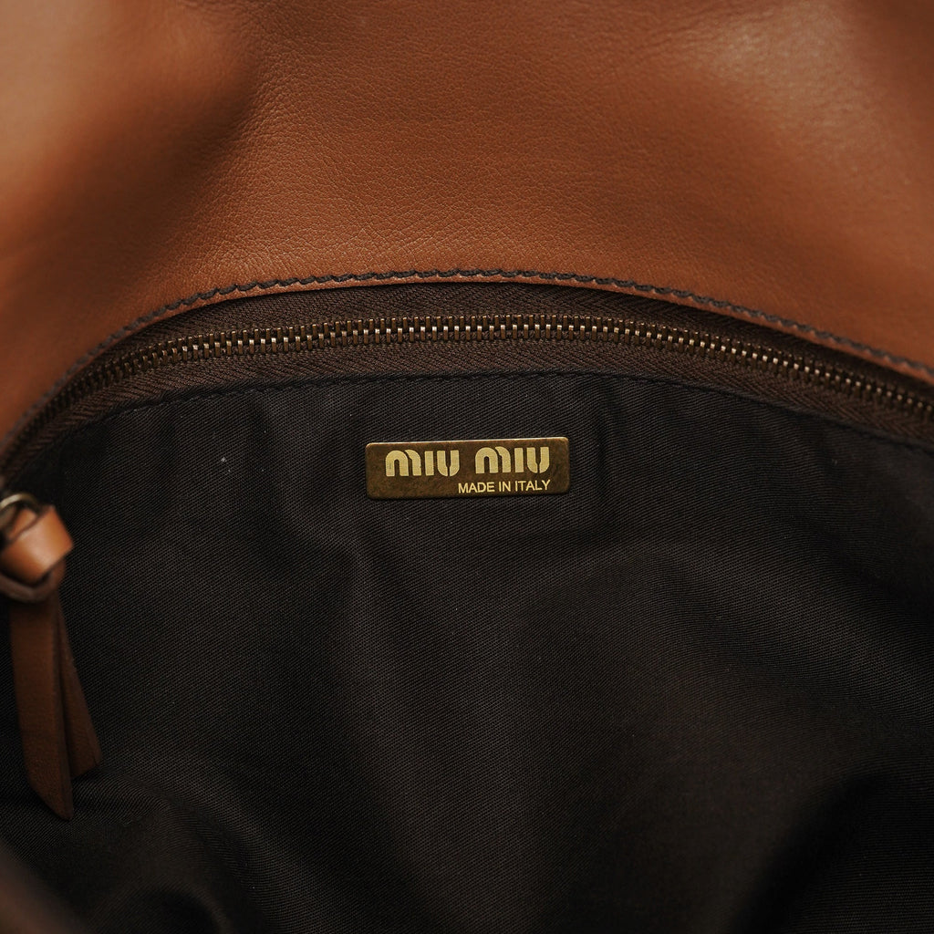 2003 Light Brown Leather Shoulder Bag