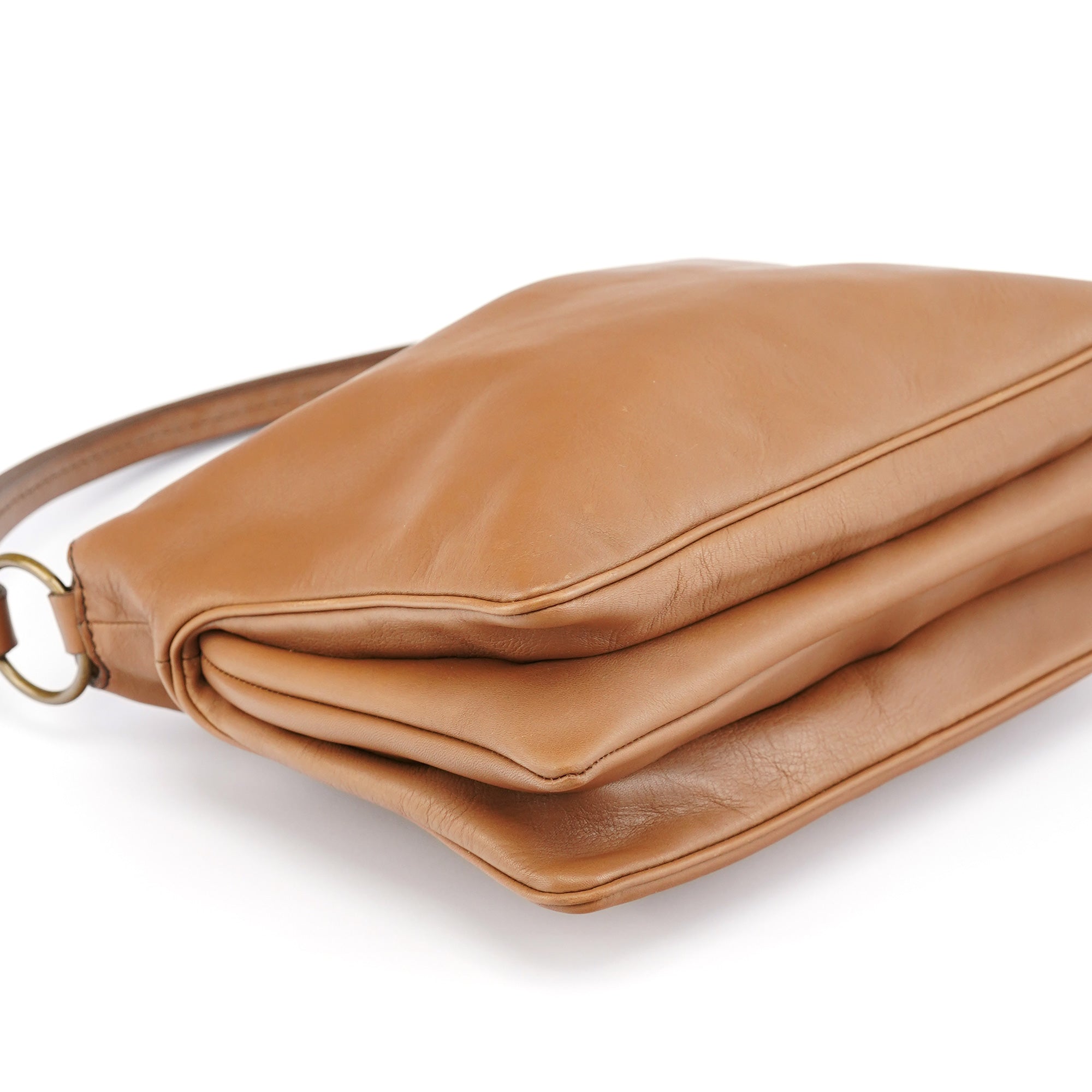 2003 Light Brown Leather Shoulder Bag
