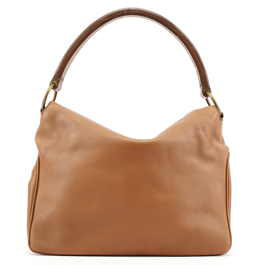 2003 Light Brown Leather Shoulder Bag
