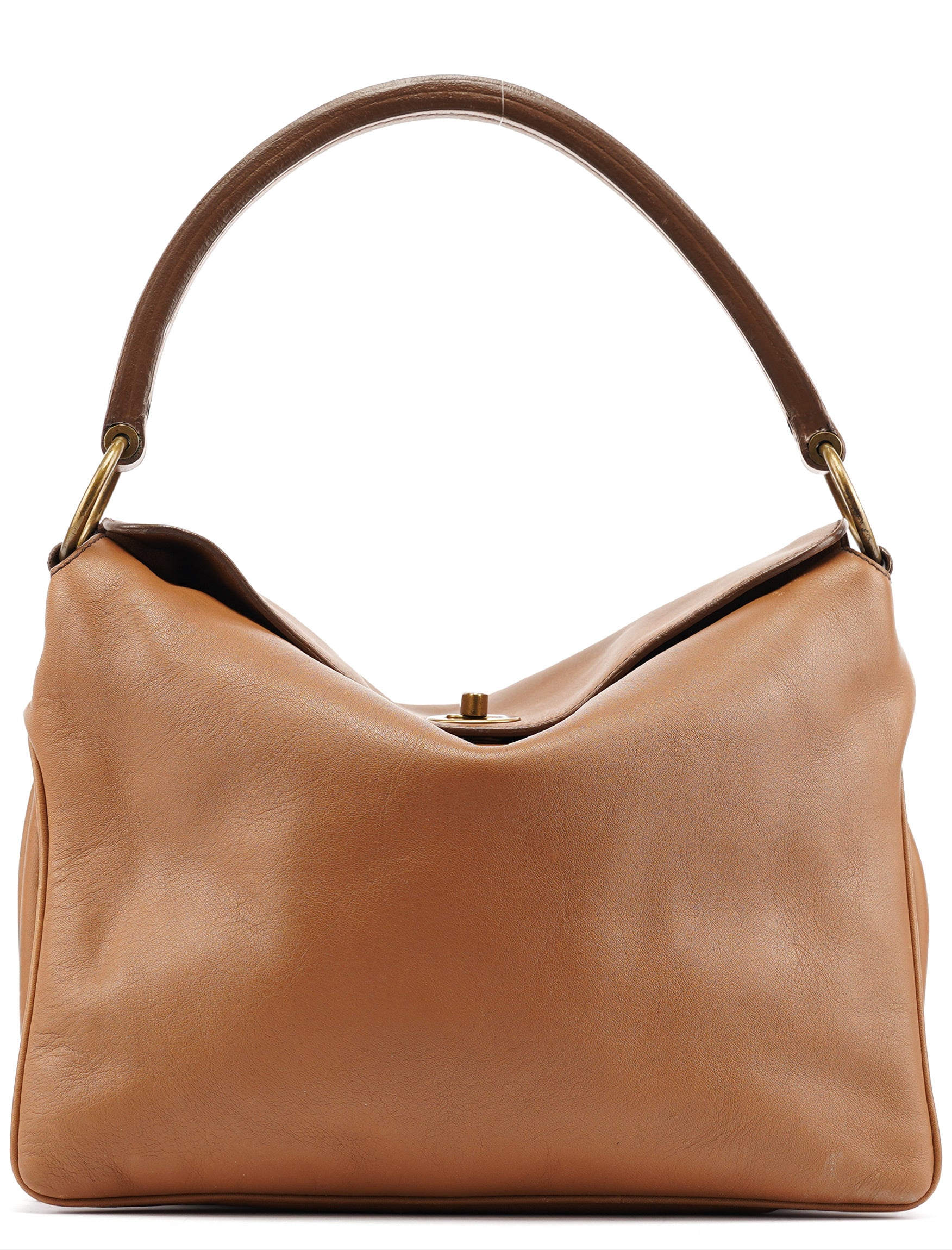 2003 Light Brown Leather Shoulder Bag