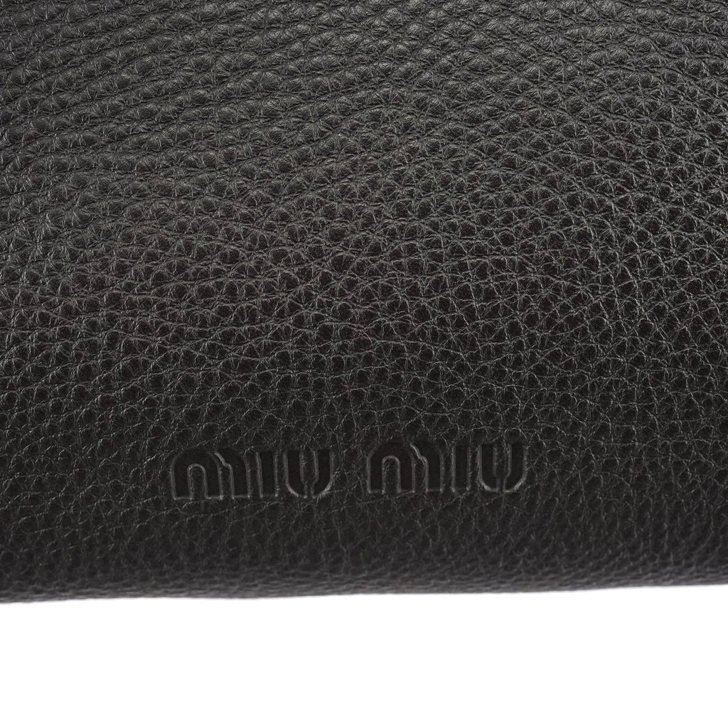 Anthracite Leather Studded Belt Tote Bag