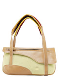 Beige Brown Mesh Tote Bag