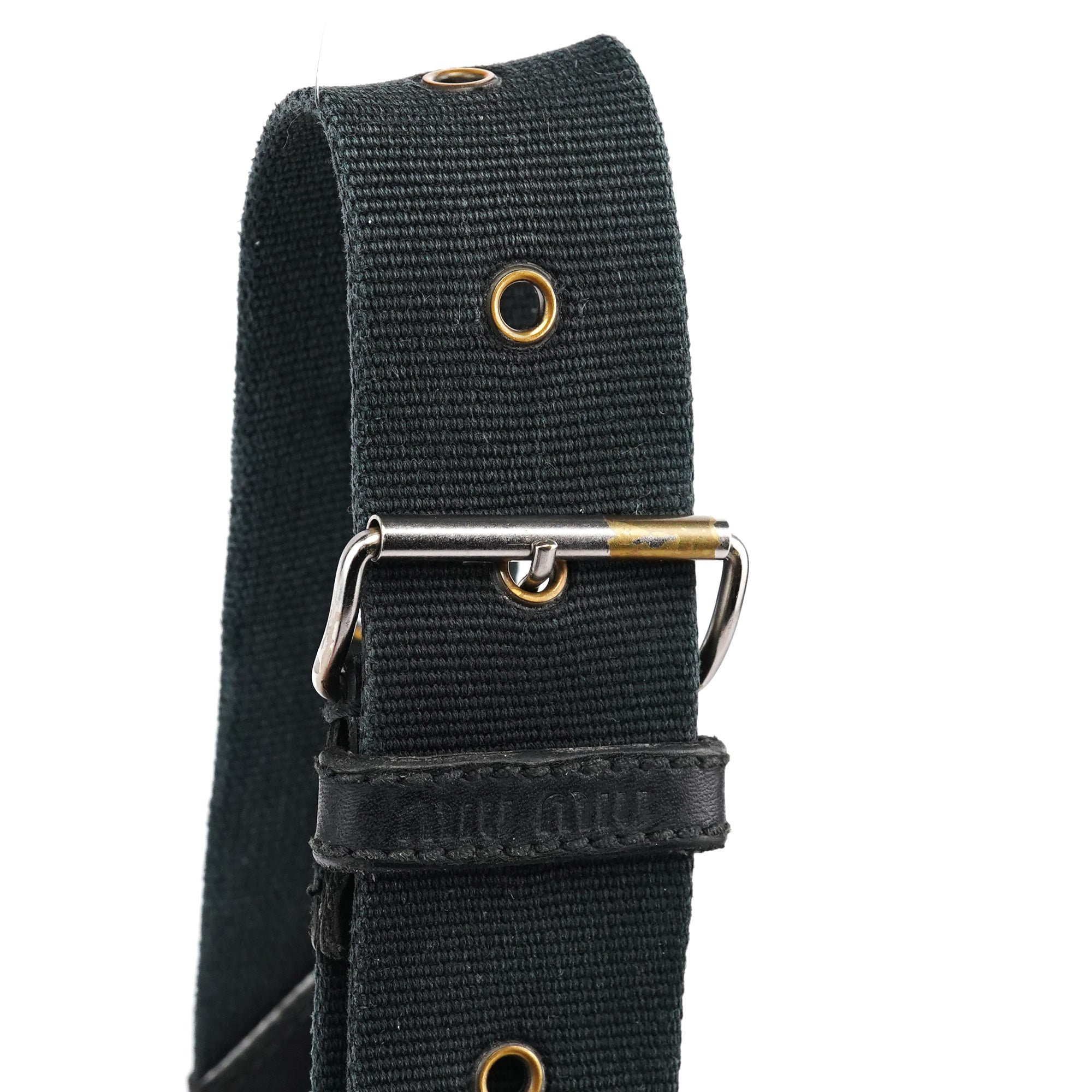 Black Canvas Frame Shoulder Bag