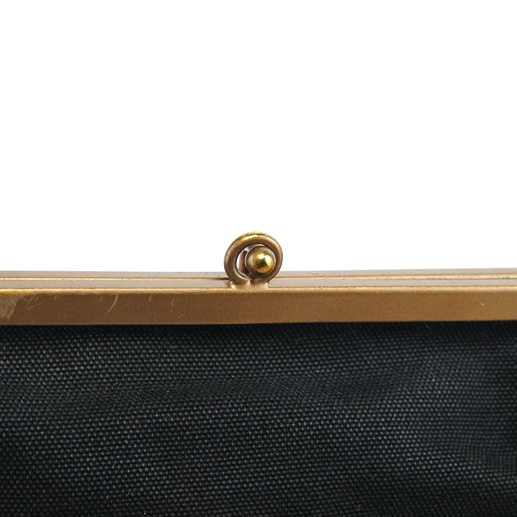 Black Canvas Frame Shoulder Bag
