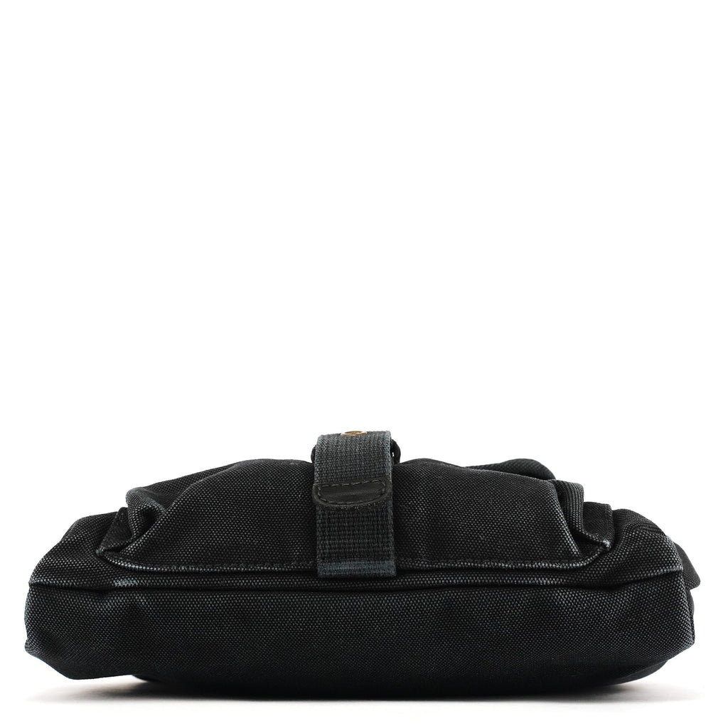 Black Canvas Frame Shoulder Bag
