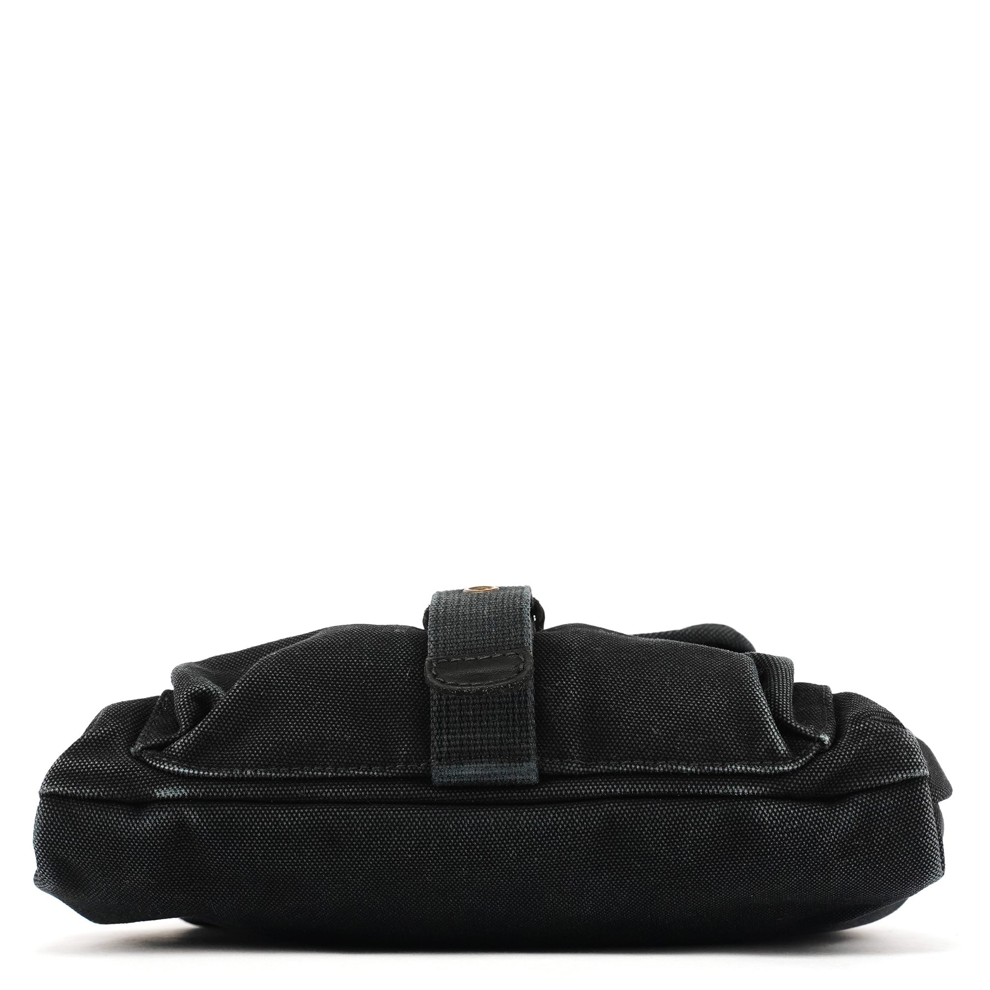 Black Canvas Frame Shoulder Bag