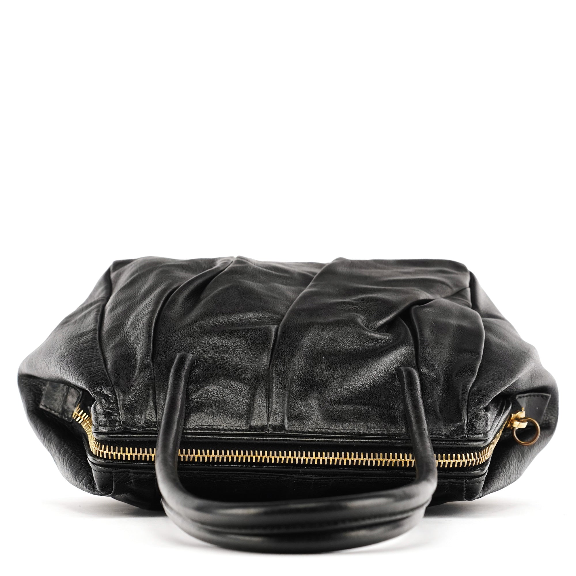 Black Leather Tote Bag