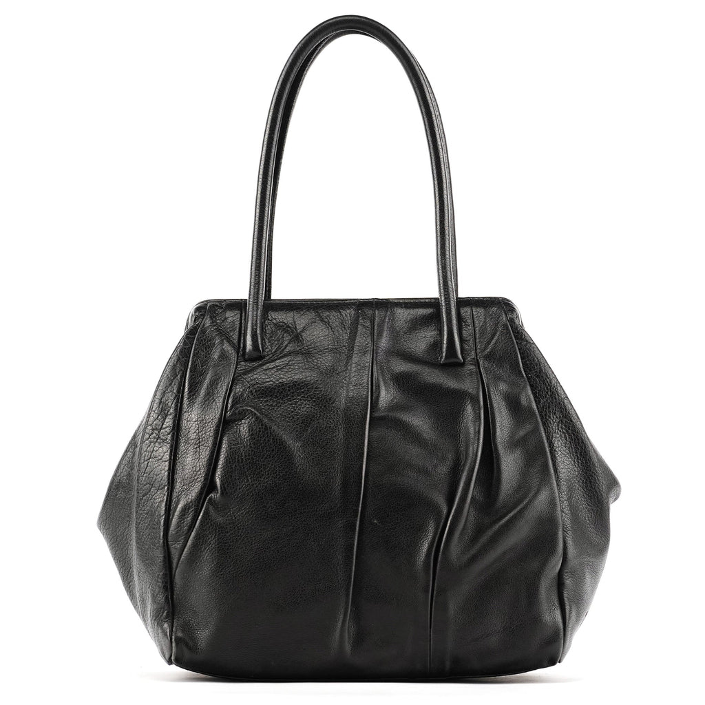 Black Leather Tote Bag