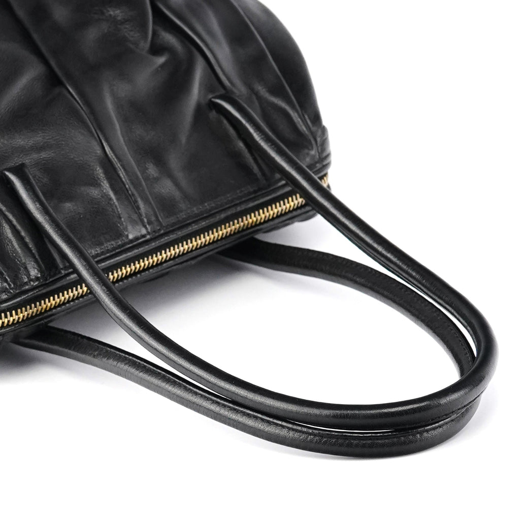 Black Leather Tote Bag