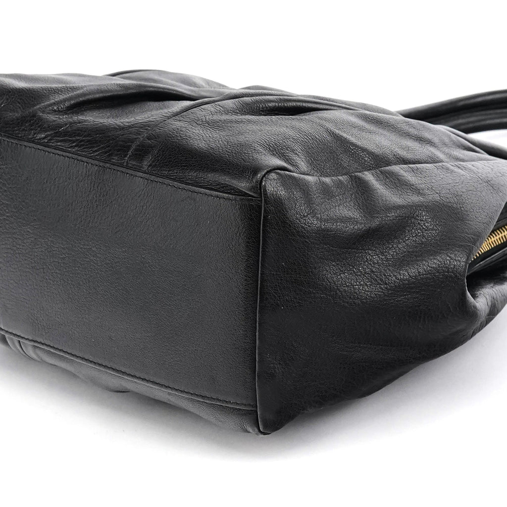 Black Leather Tote Bag