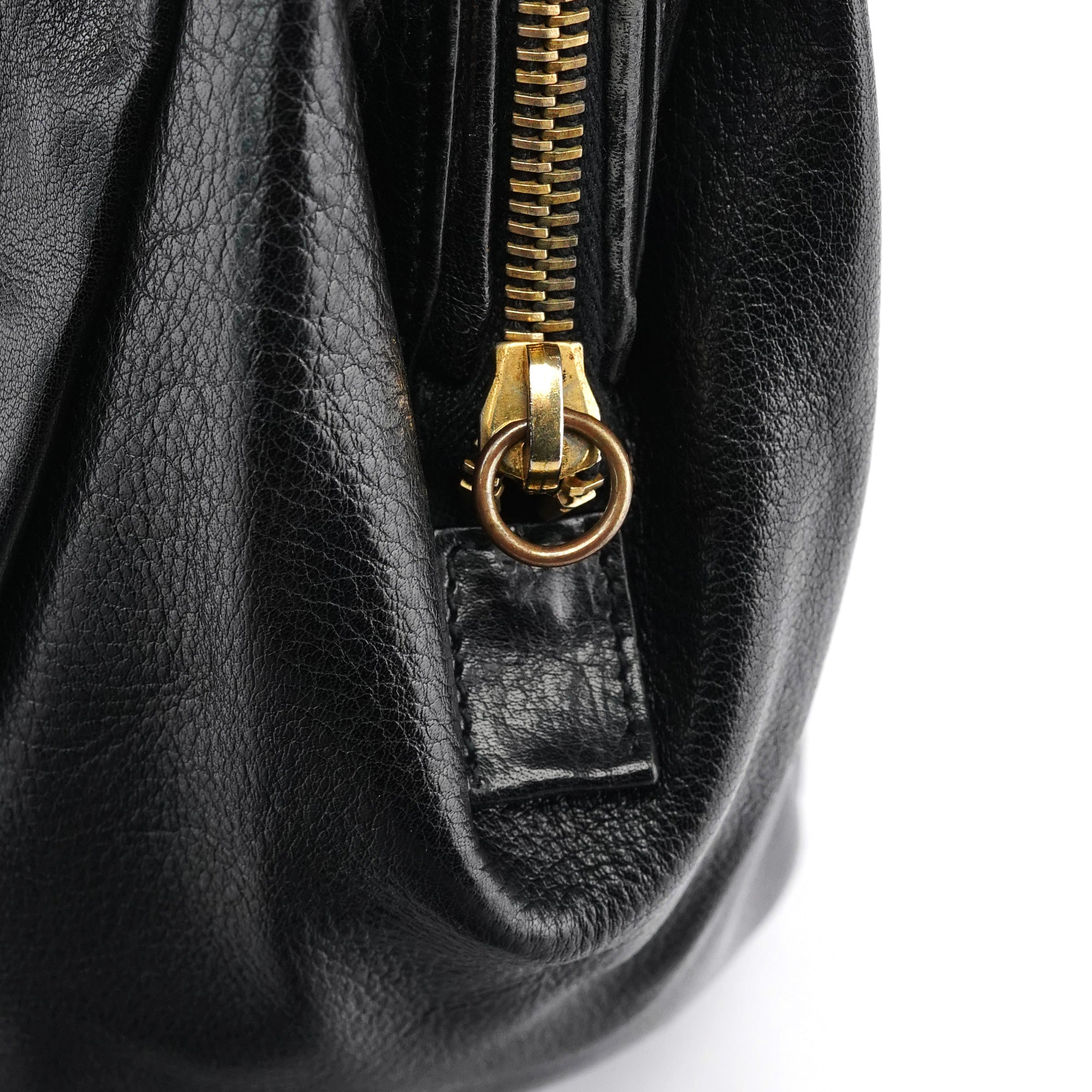 Black Leather Tote Bag