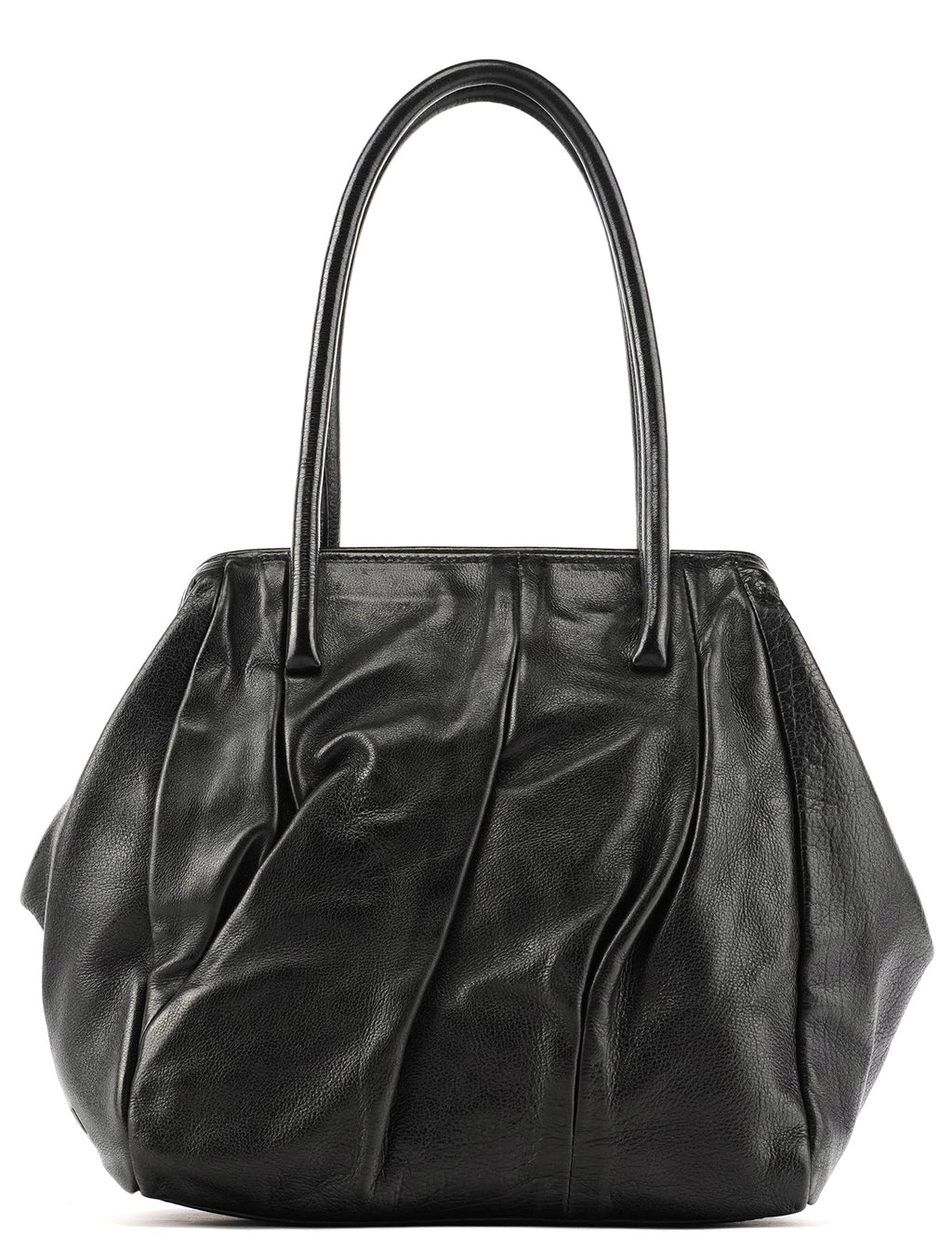 Black Leather Tote Bag