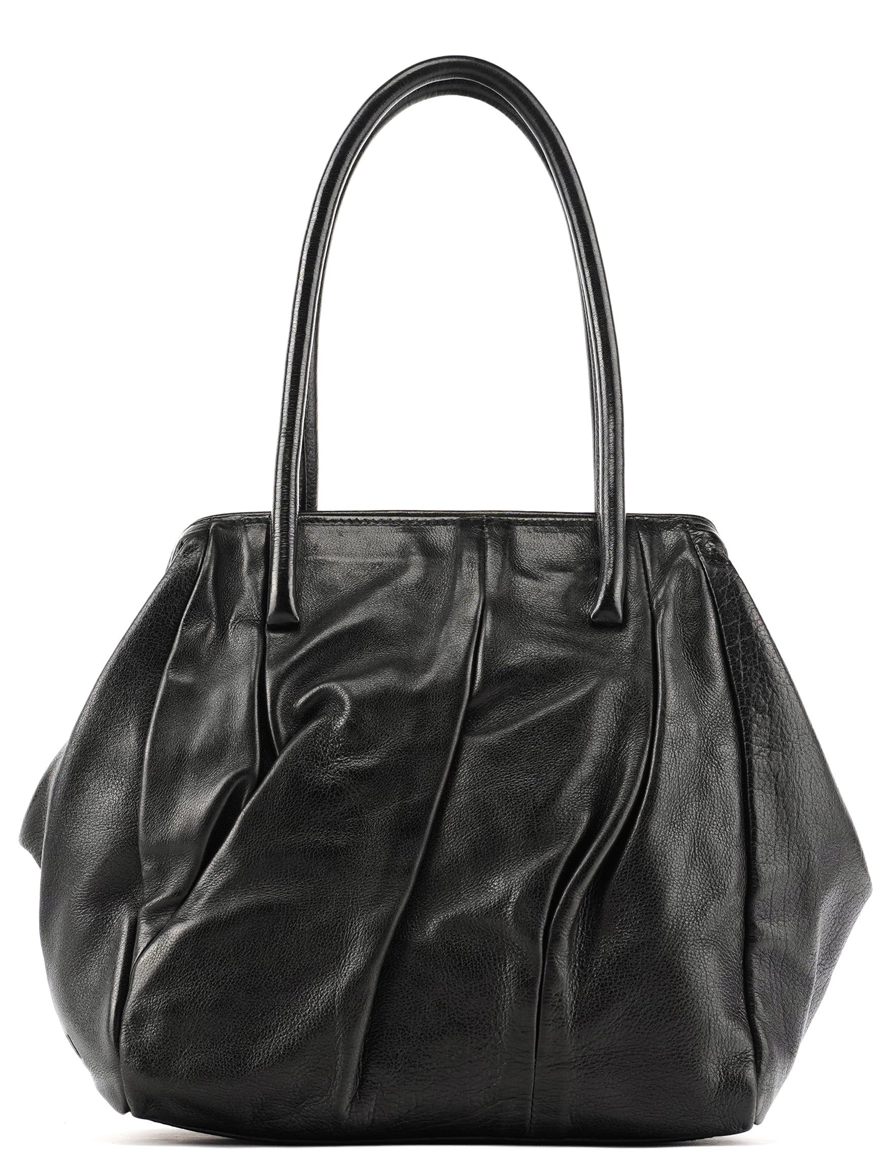 Black Leather Tote Bag