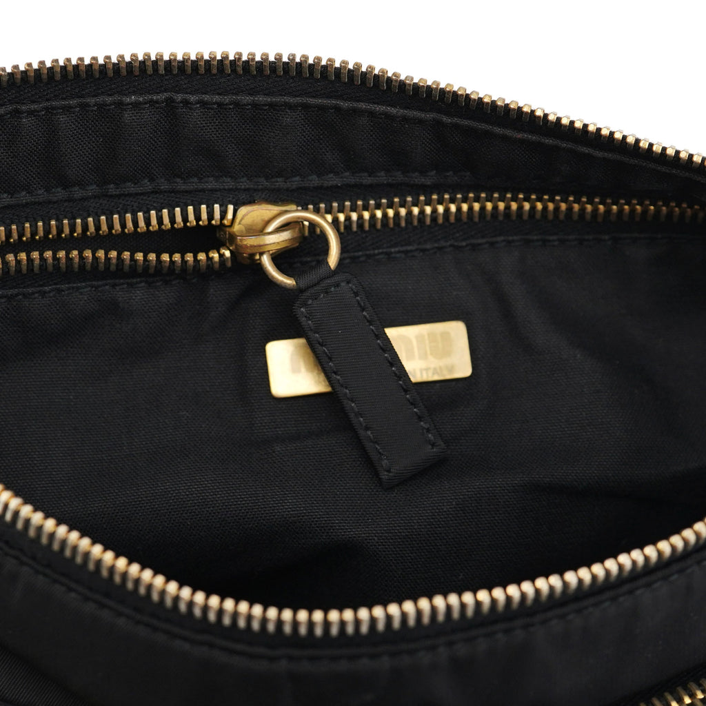 Black Nylon Cargo Shoulder Bag