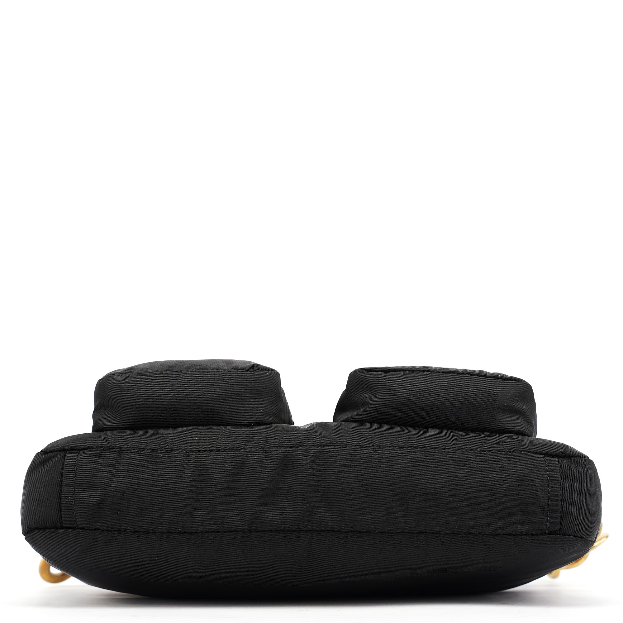 Black Nylon Cargo Shoulder Bag