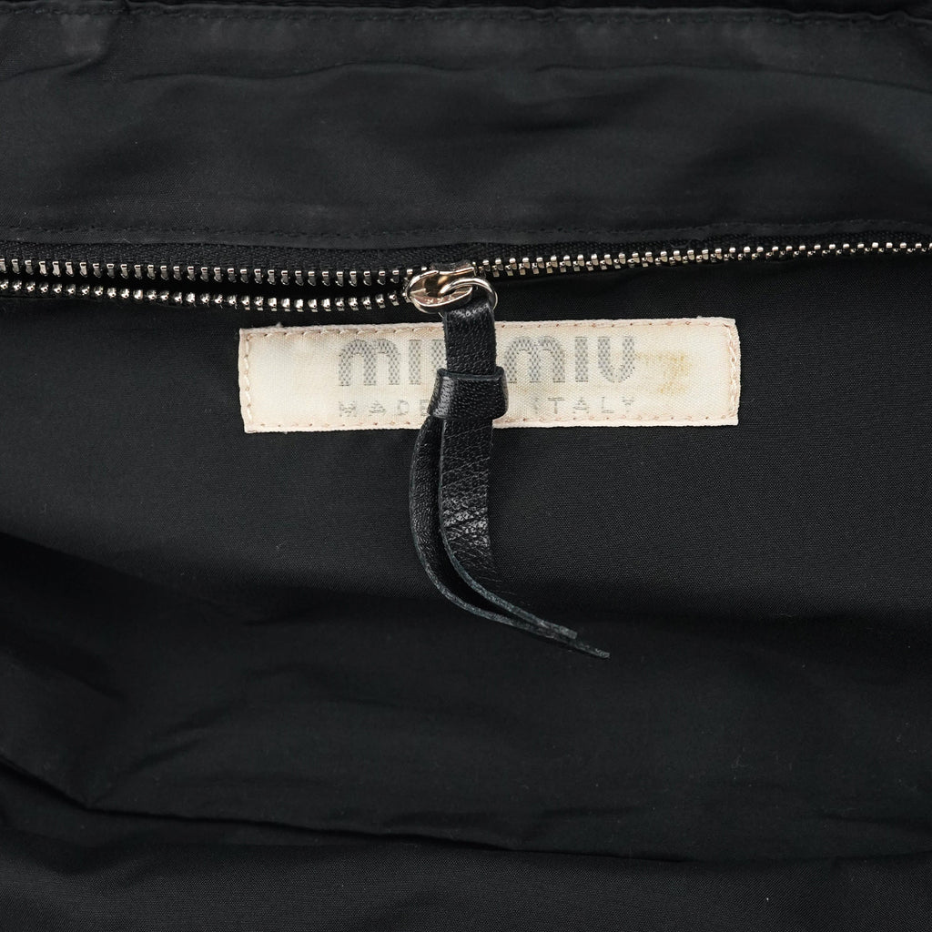 Black Nylon Clutch Shoulder Bag
