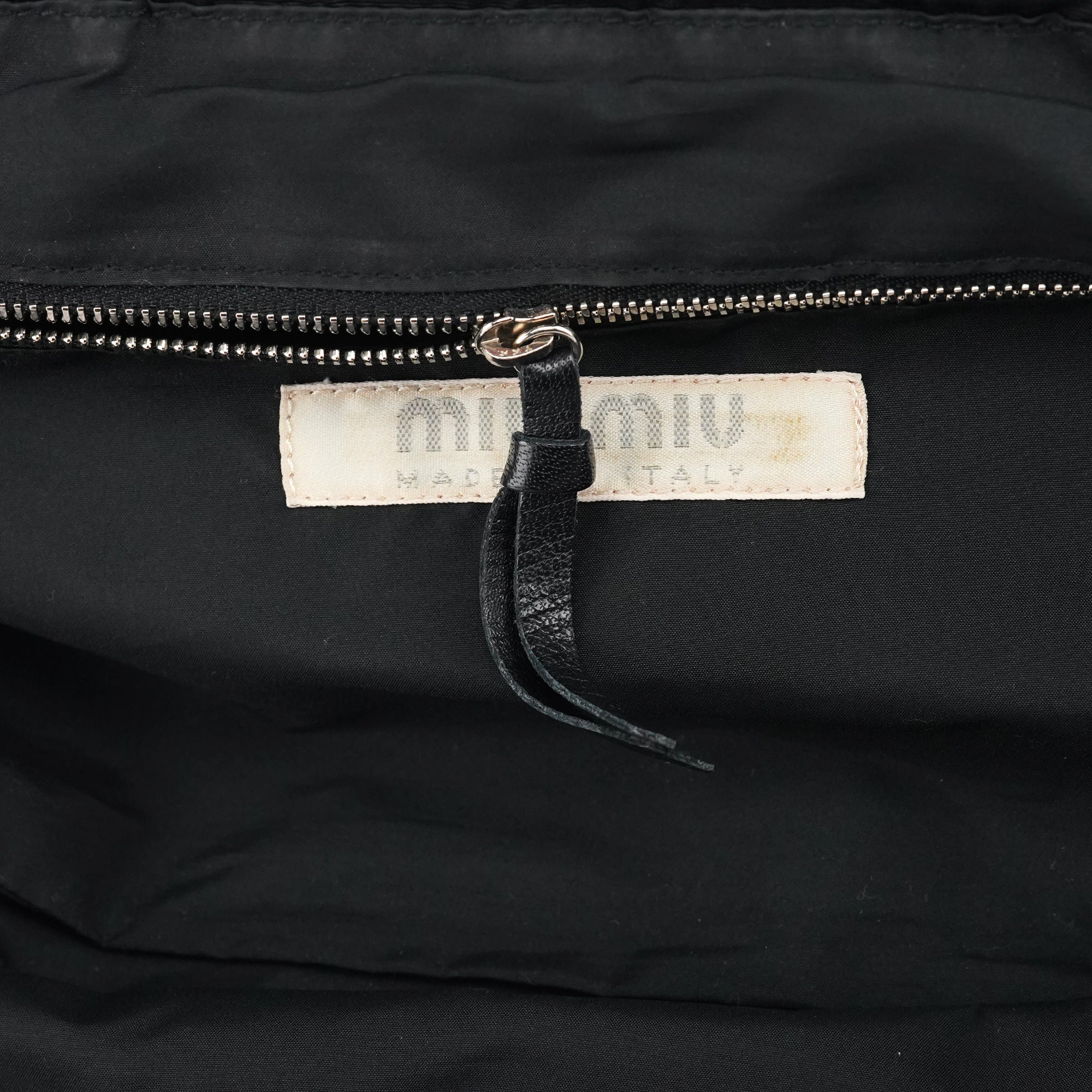 Black Nylon Clutch Shoulder Bag