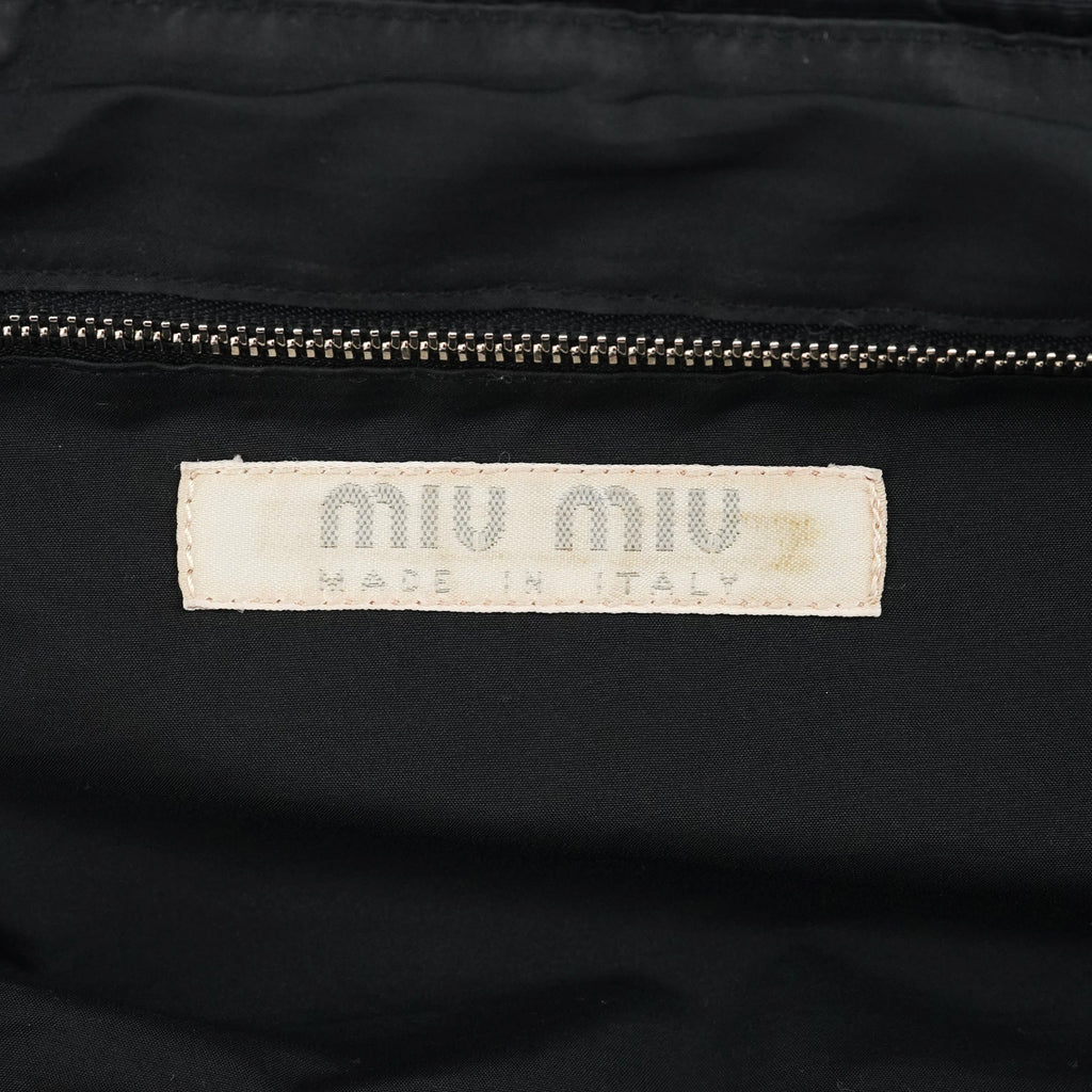 Black Nylon Clutch Shoulder Bag