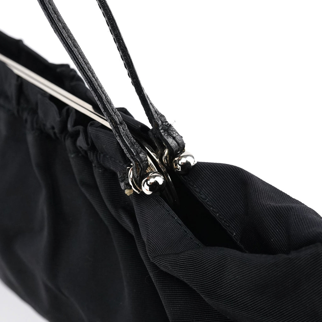 Black Nylon Clutch Shoulder Bag