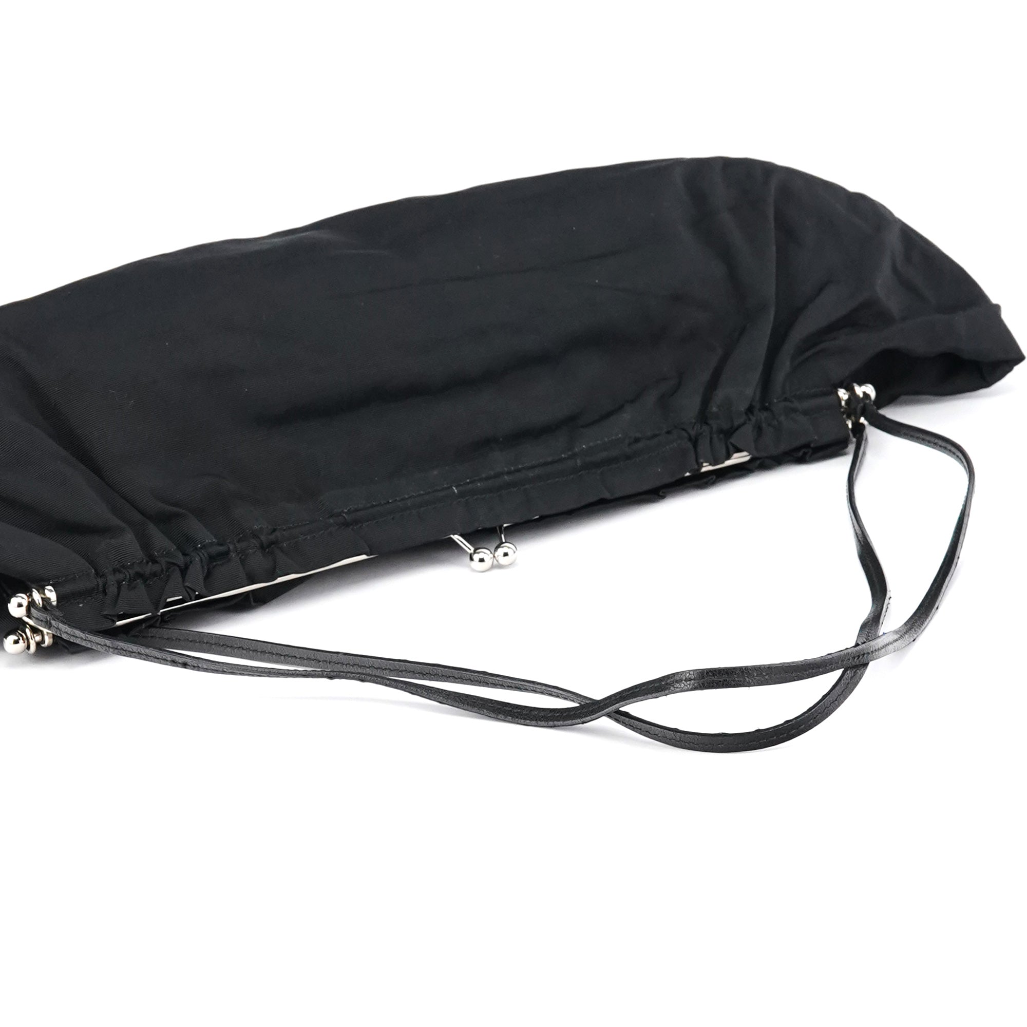 Black Nylon Clutch Shoulder Bag
