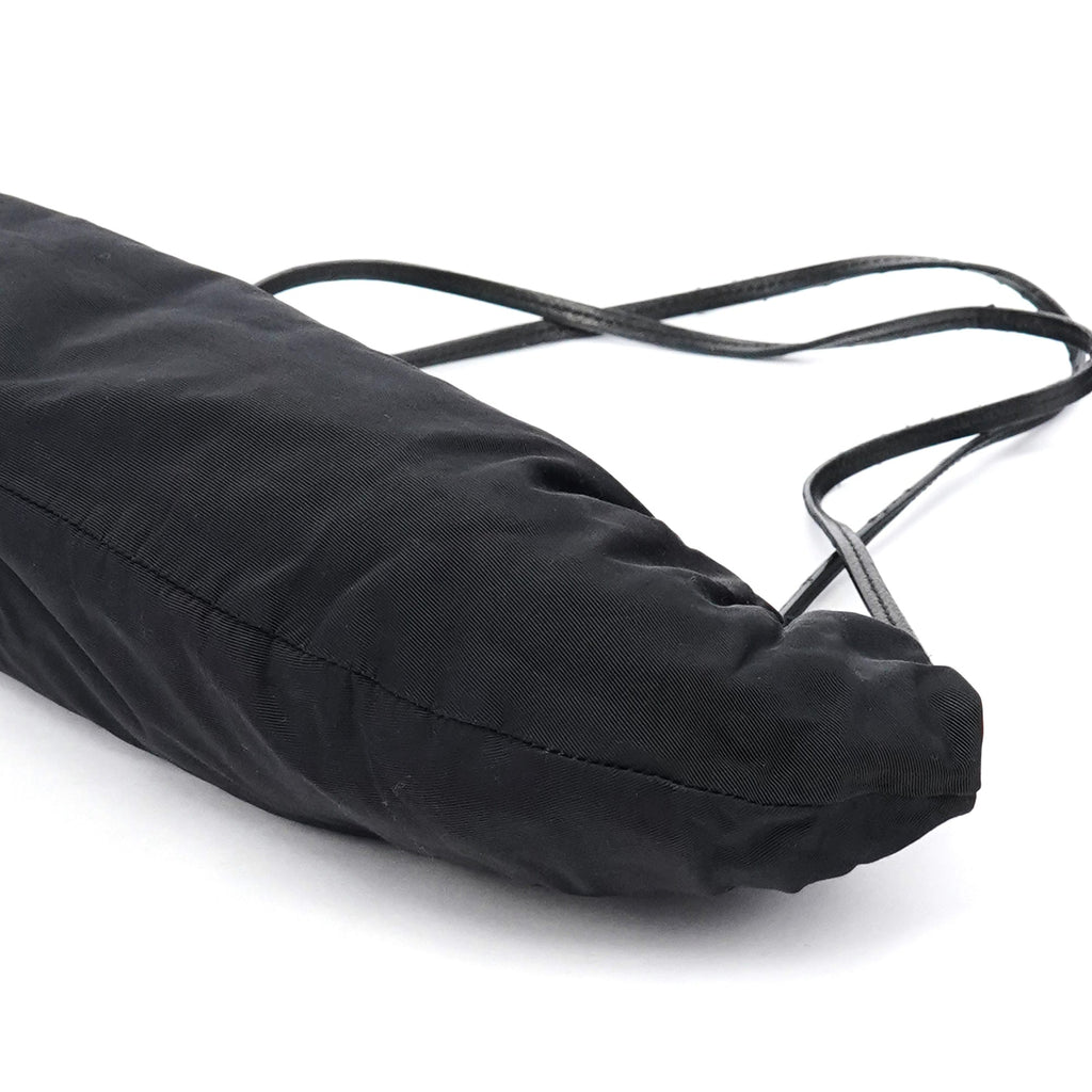 Black Nylon Clutch Shoulder Bag