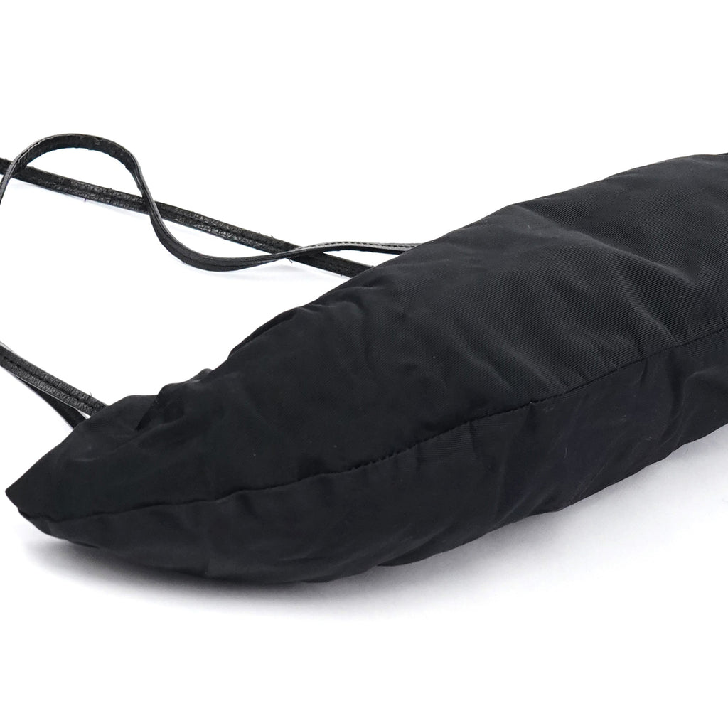 Black Nylon Clutch Shoulder Bag