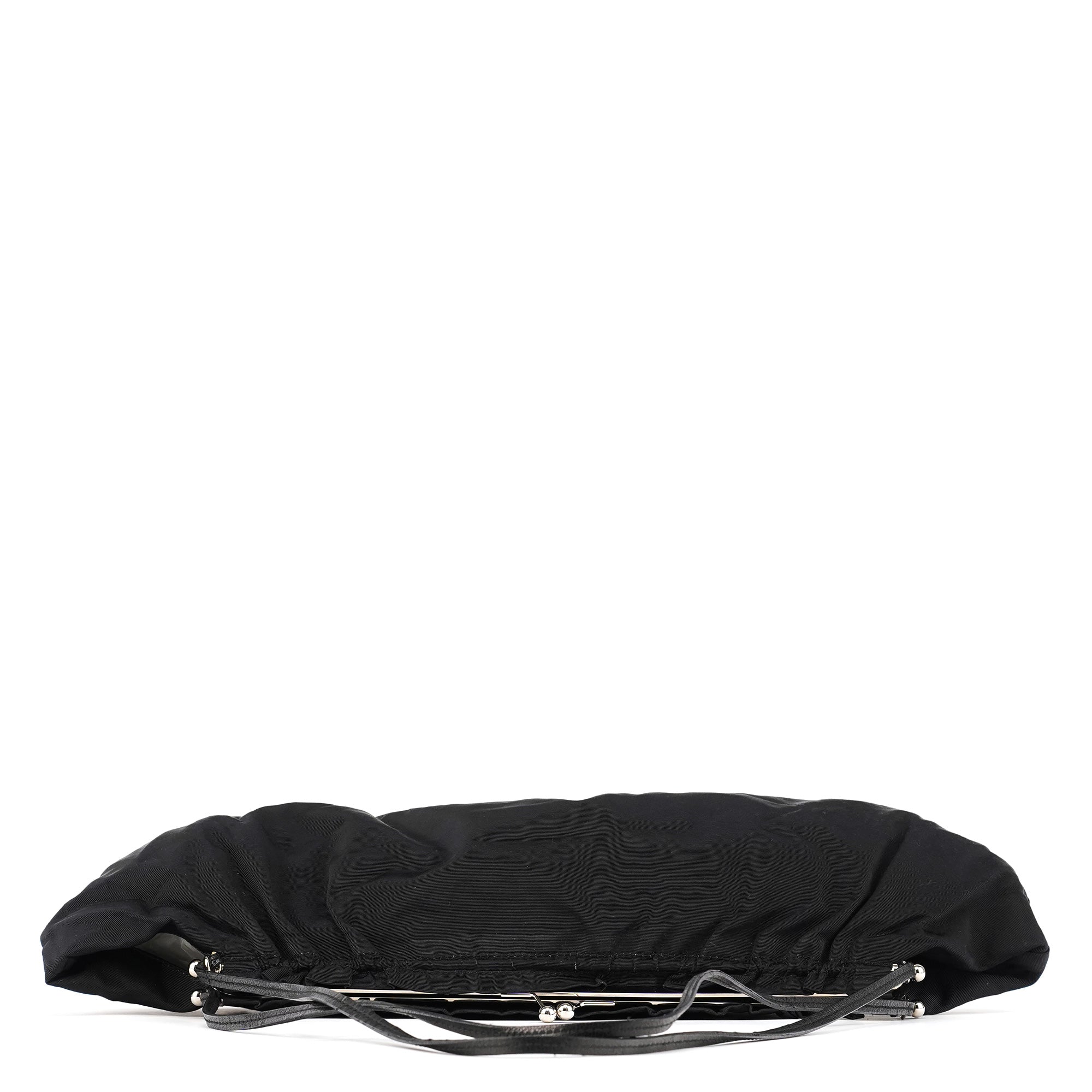 Black Nylon Clutch Shoulder Bag