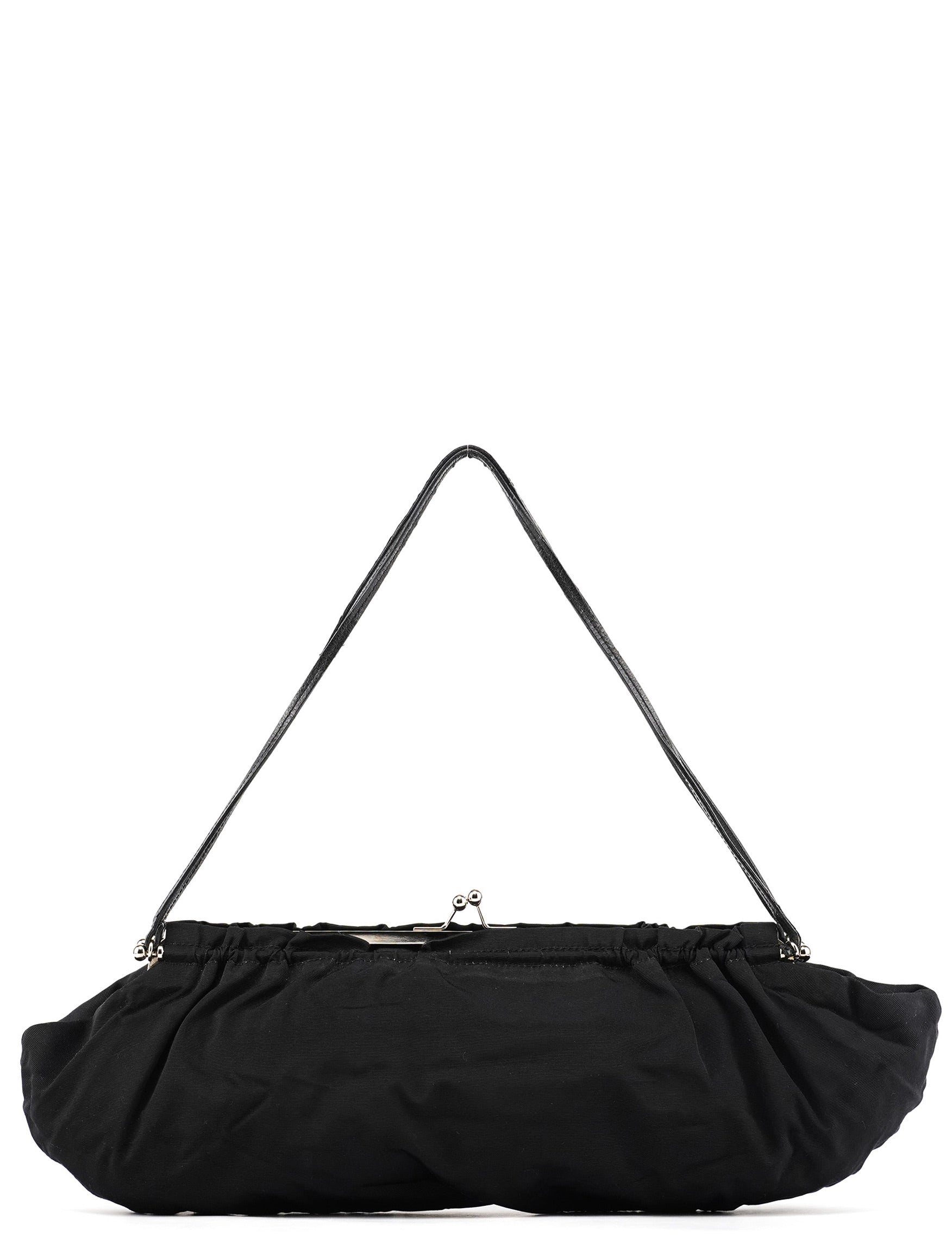 Black Nylon Clutch Shoulder Bag