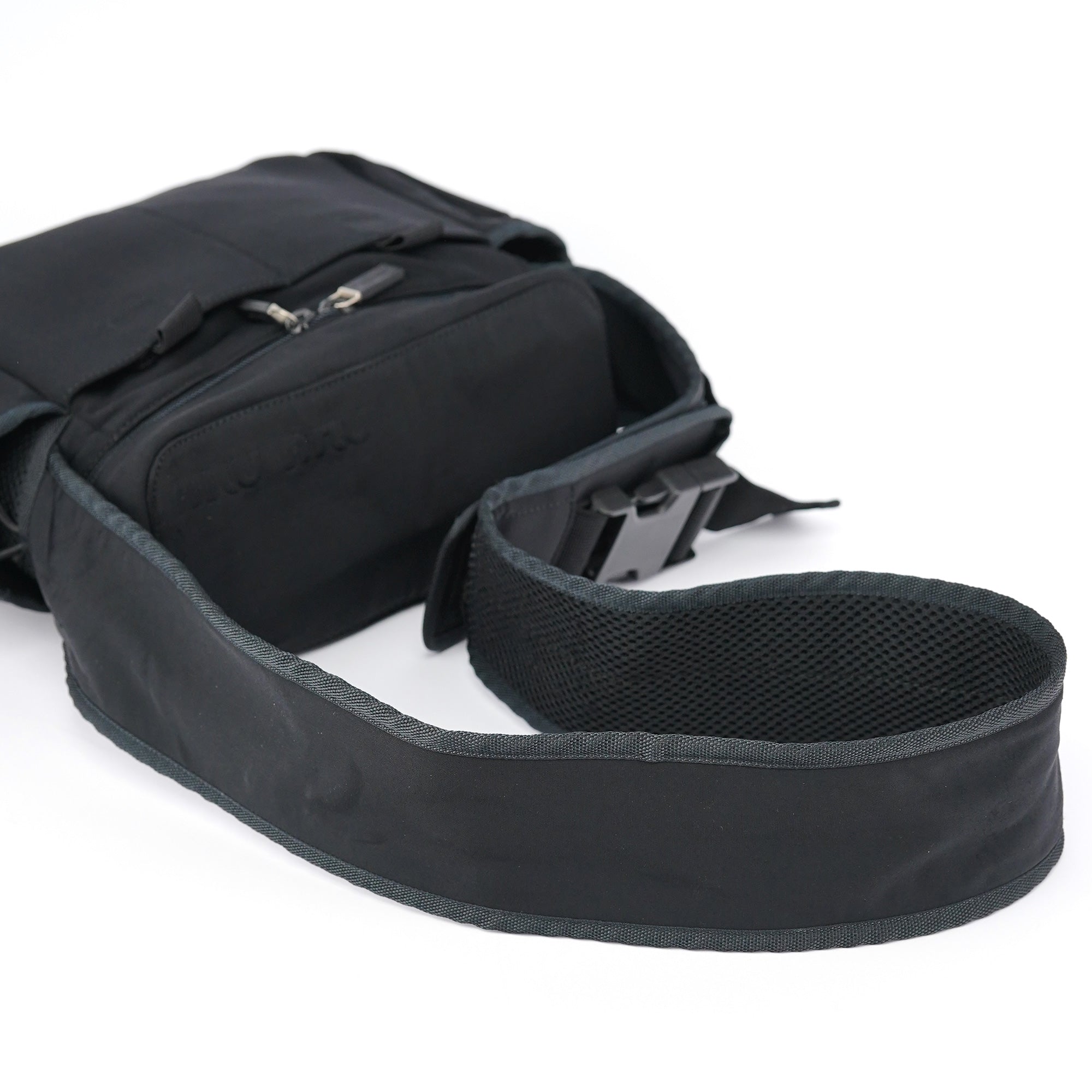 Black Nylon Tactical Crossbody Bag