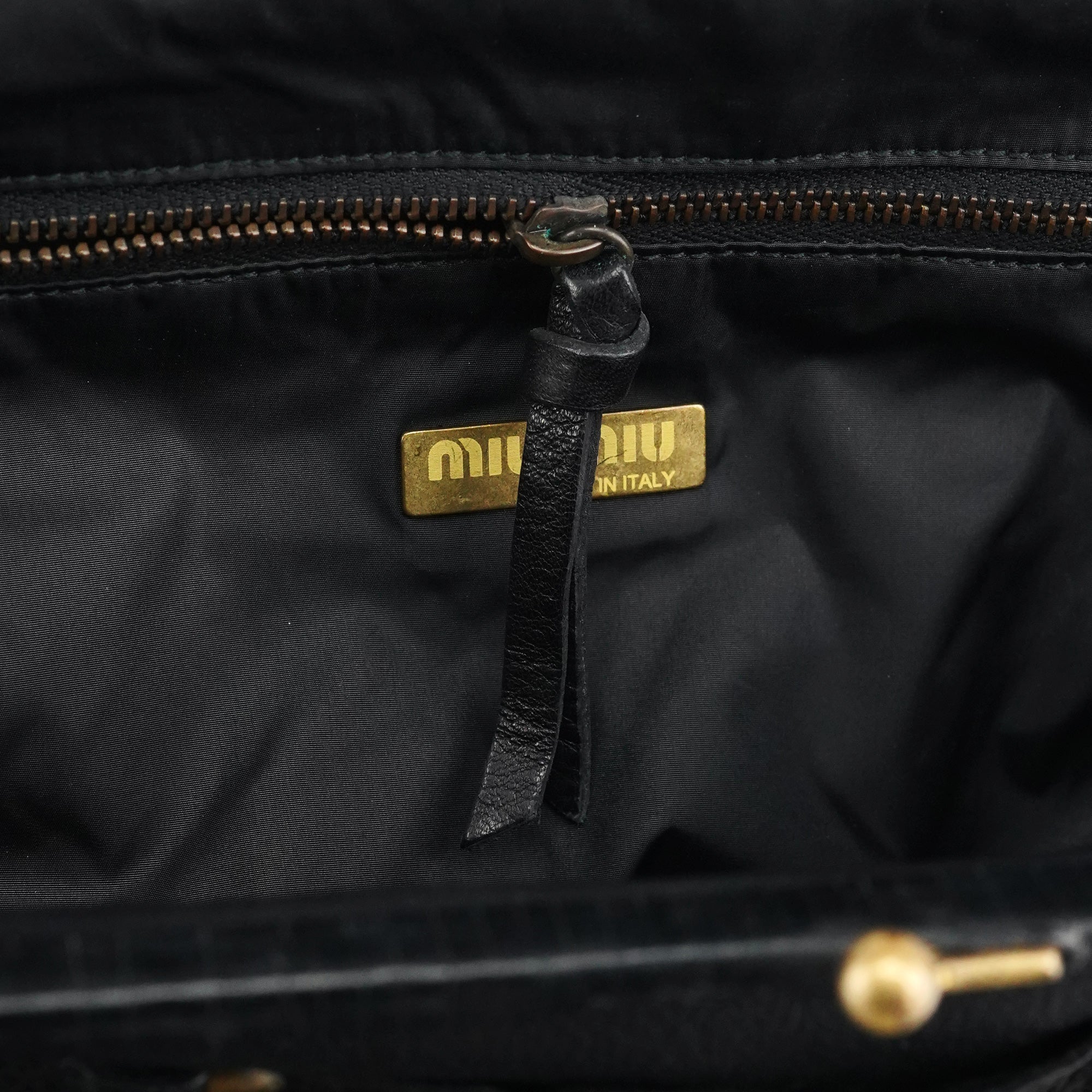 Black Studded Leather Clutch Handbag