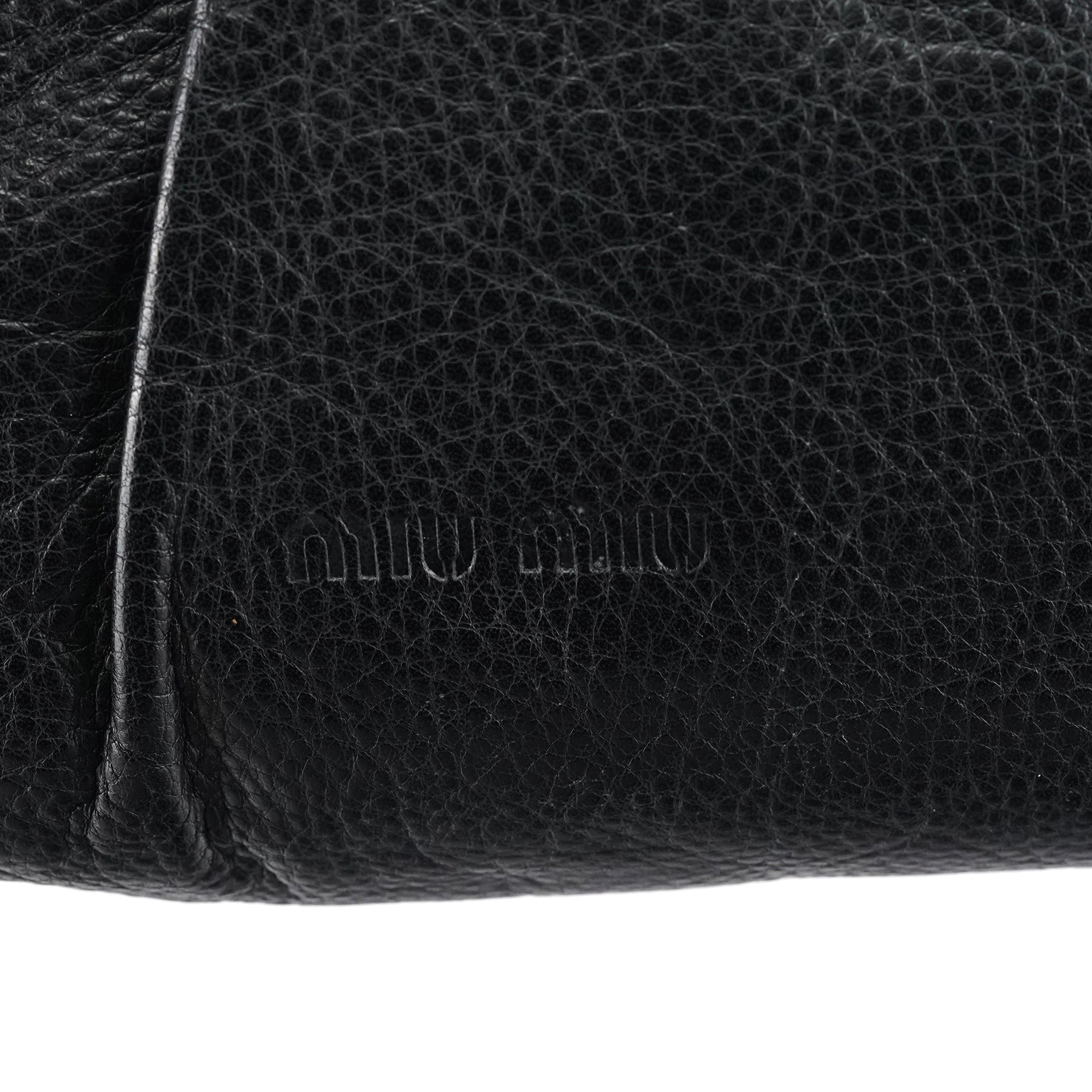 Black Studded Leather Clutch Handbag