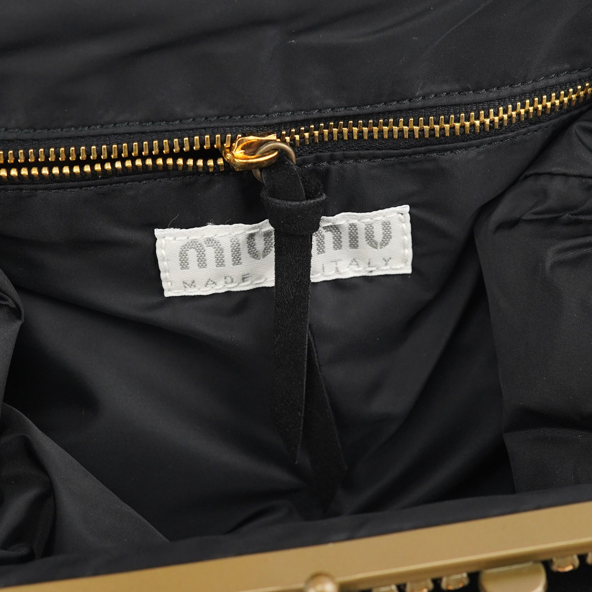 Black Suede Crystal Clutch Shoulder Bag