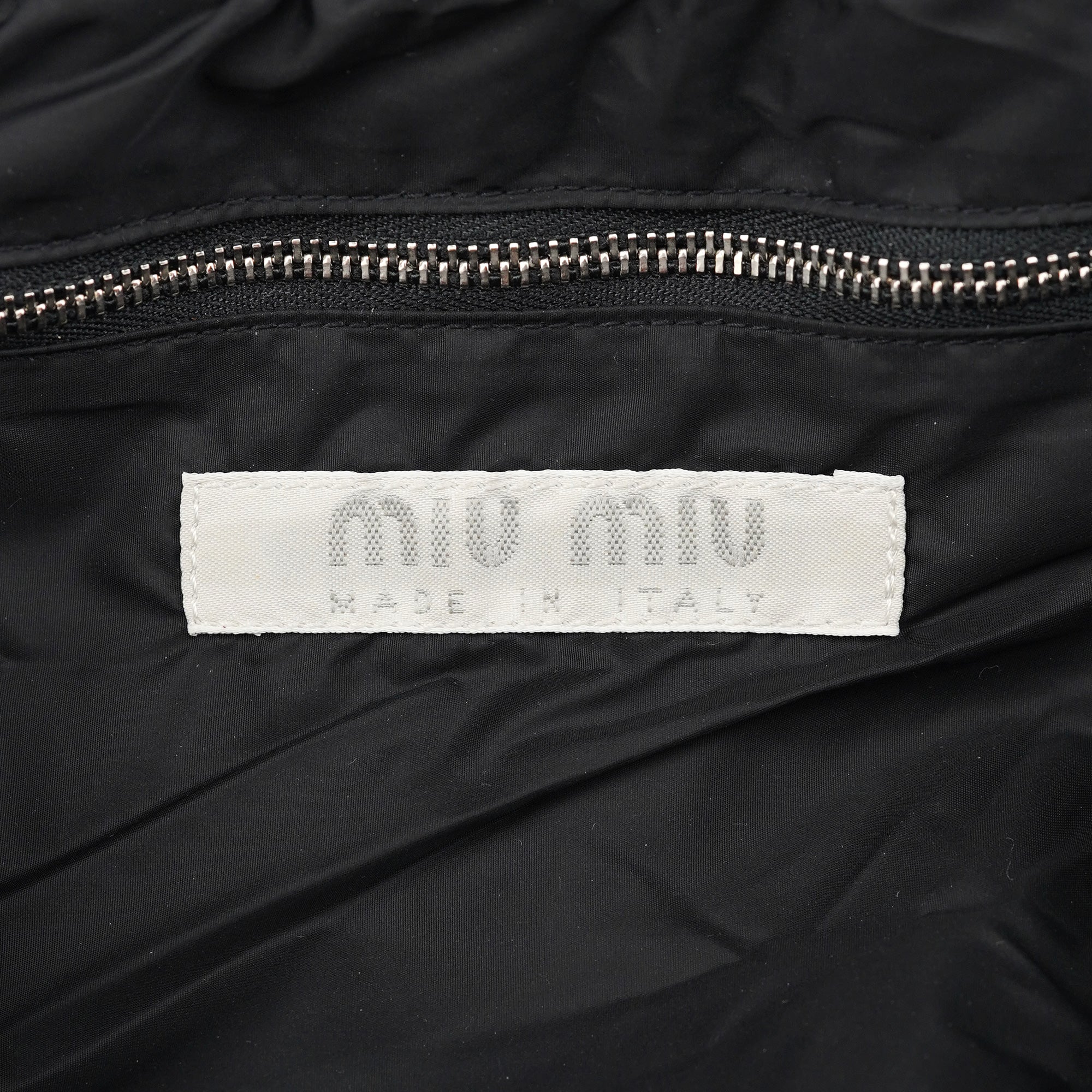 Black White Canvas Stitch Shoulder Bag