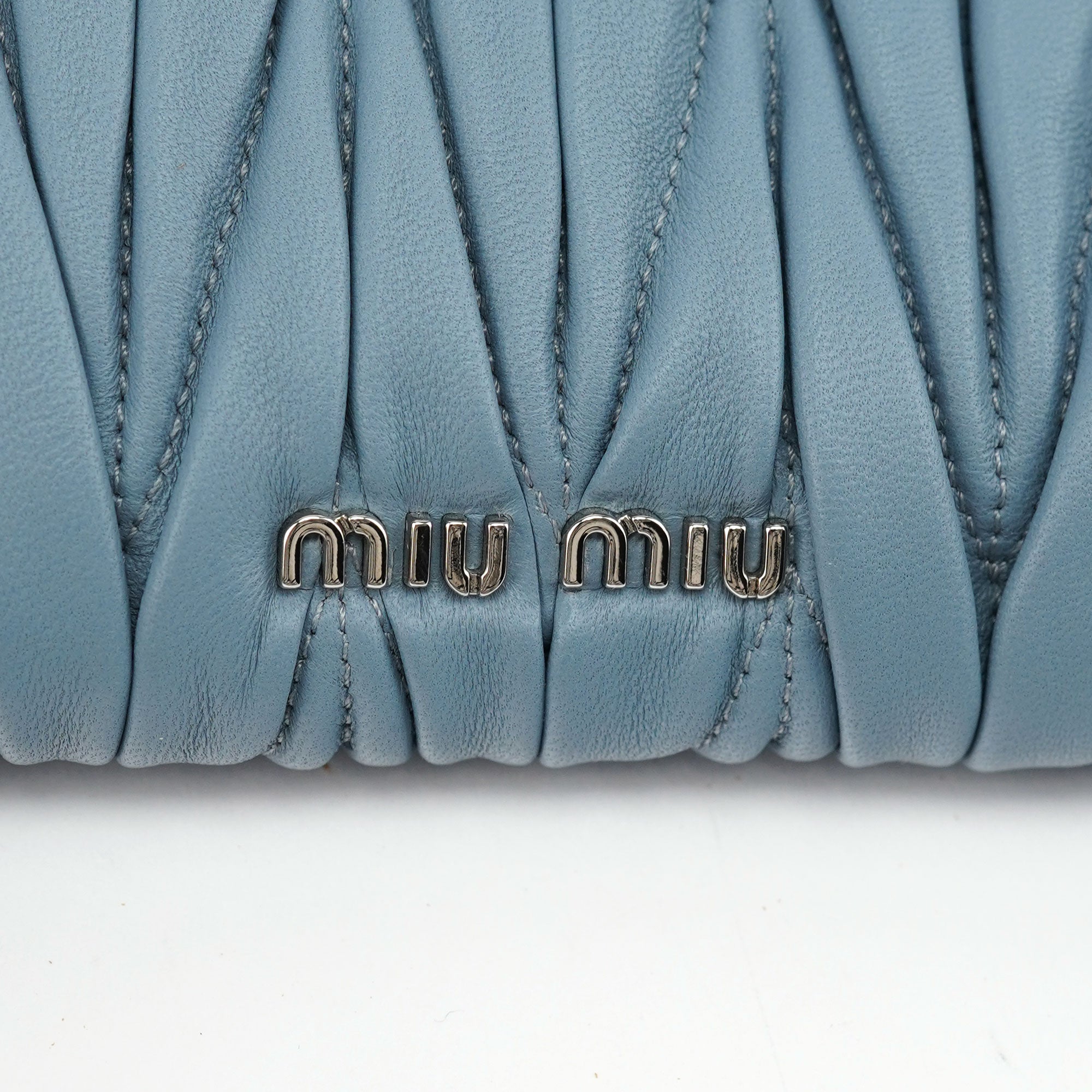 Blue Quilted Glitter Shoulder Bag