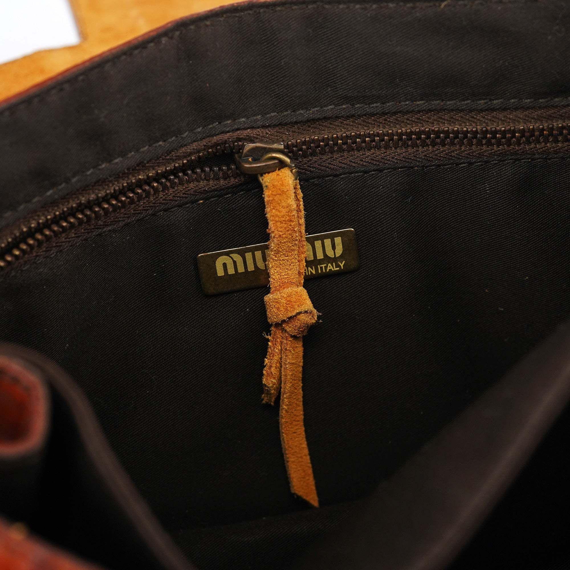 Brown Croc Embossed Belt Shoulder Bag