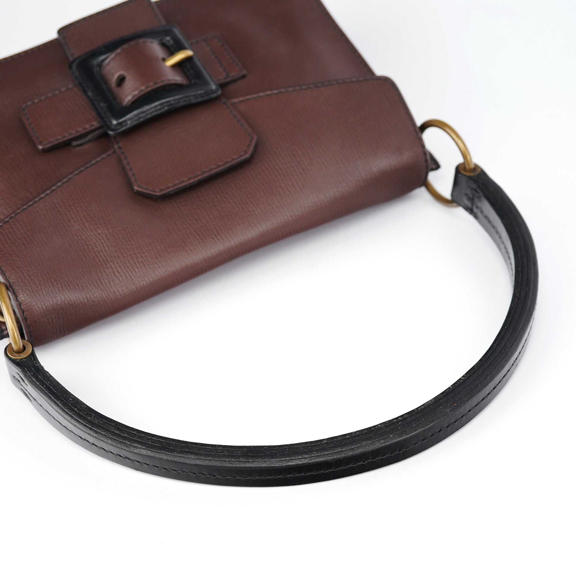 Brown Leather Belt Shoulder Bag