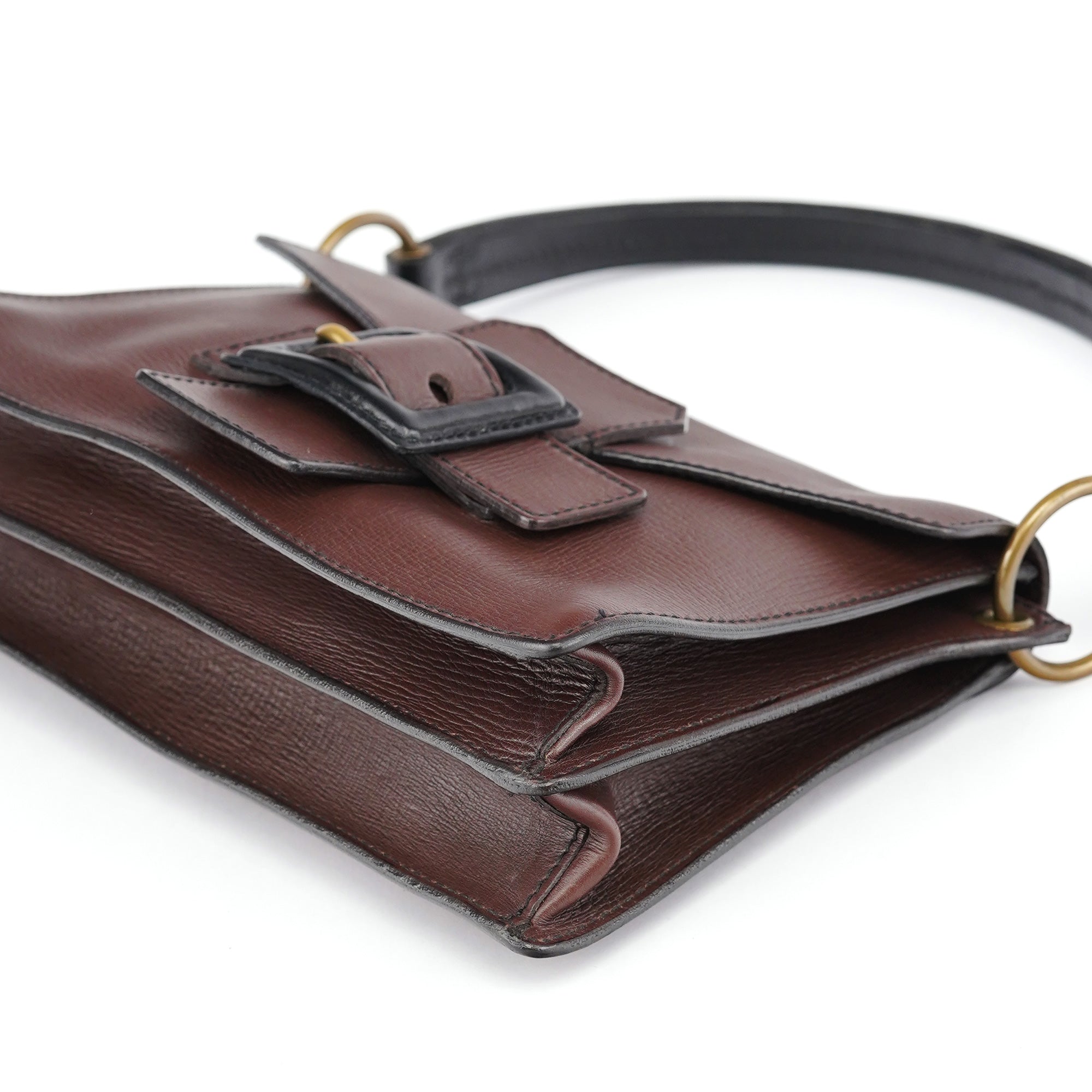 Brown Leather Belt Shoulder Bag