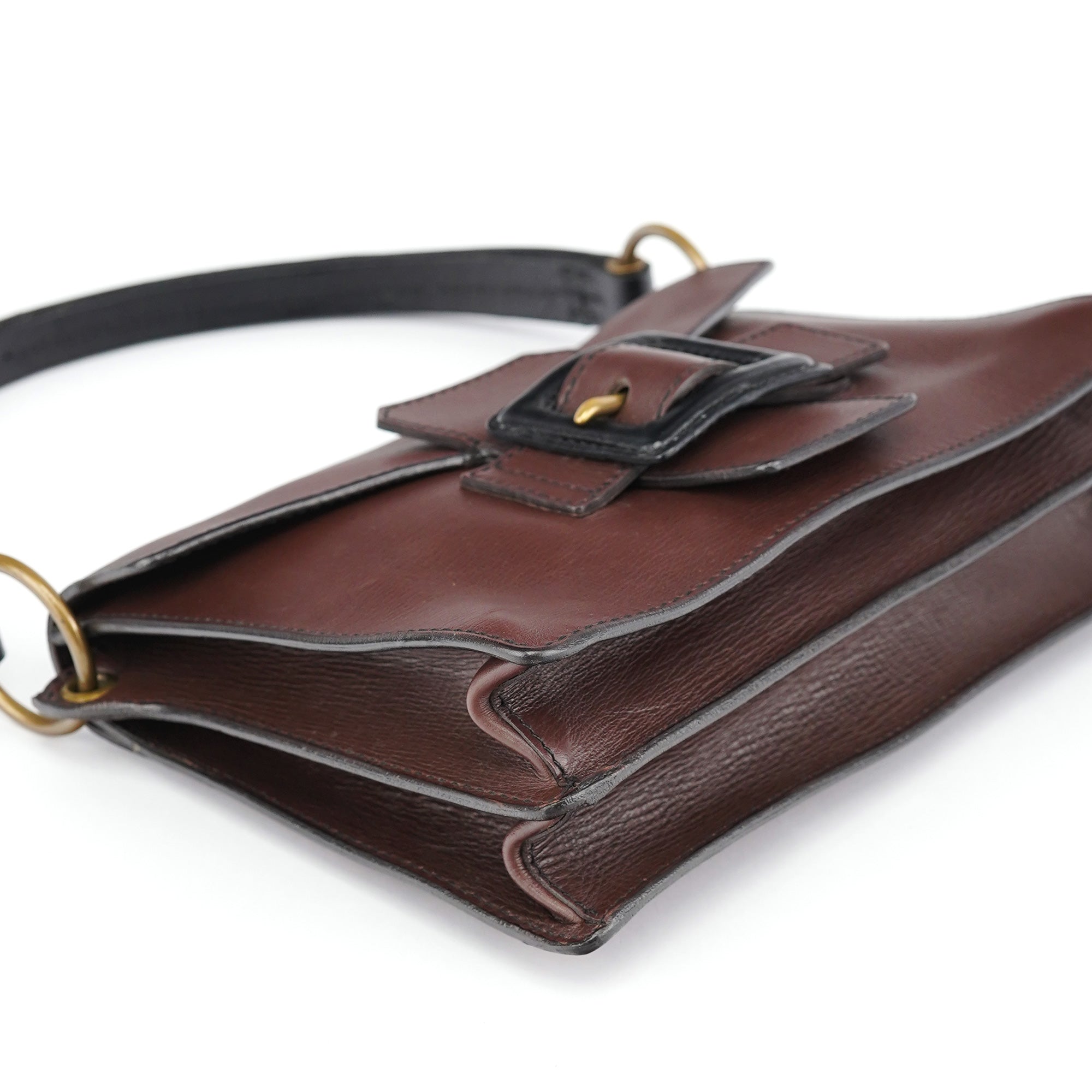 Brown Leather Belt Shoulder Bag