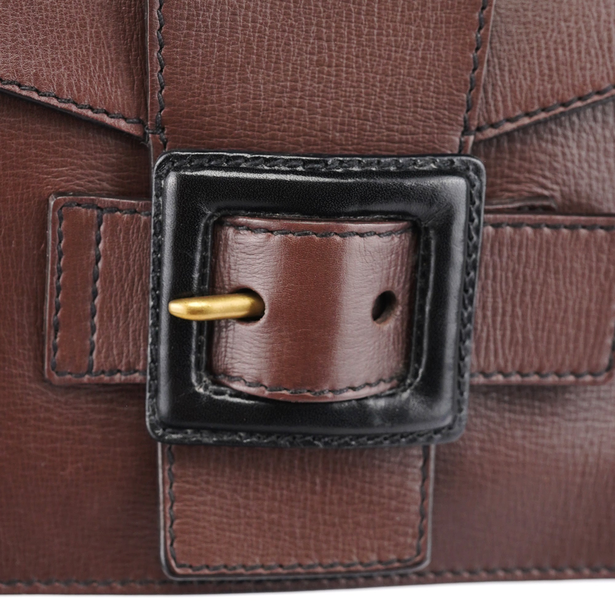 Brown Leather Belt Shoulder Bag