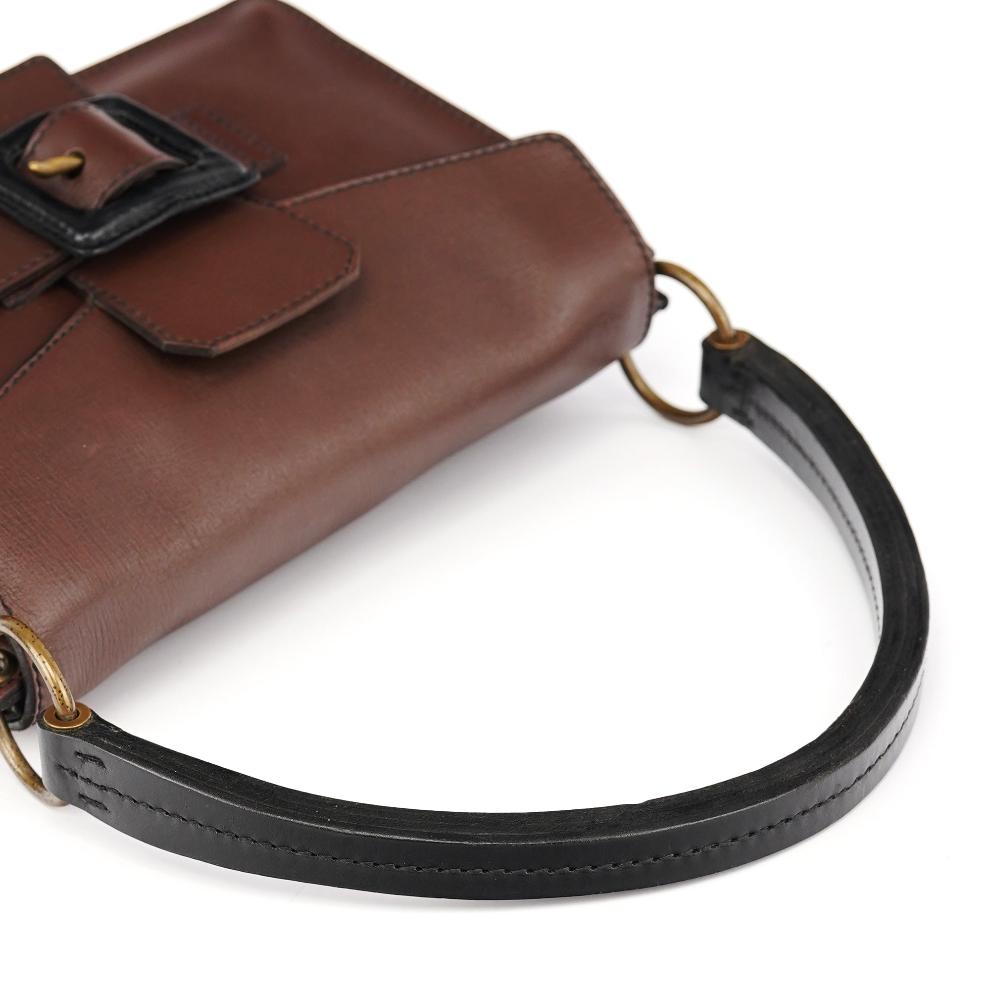 Brown Leather Belt Shoulder Bag