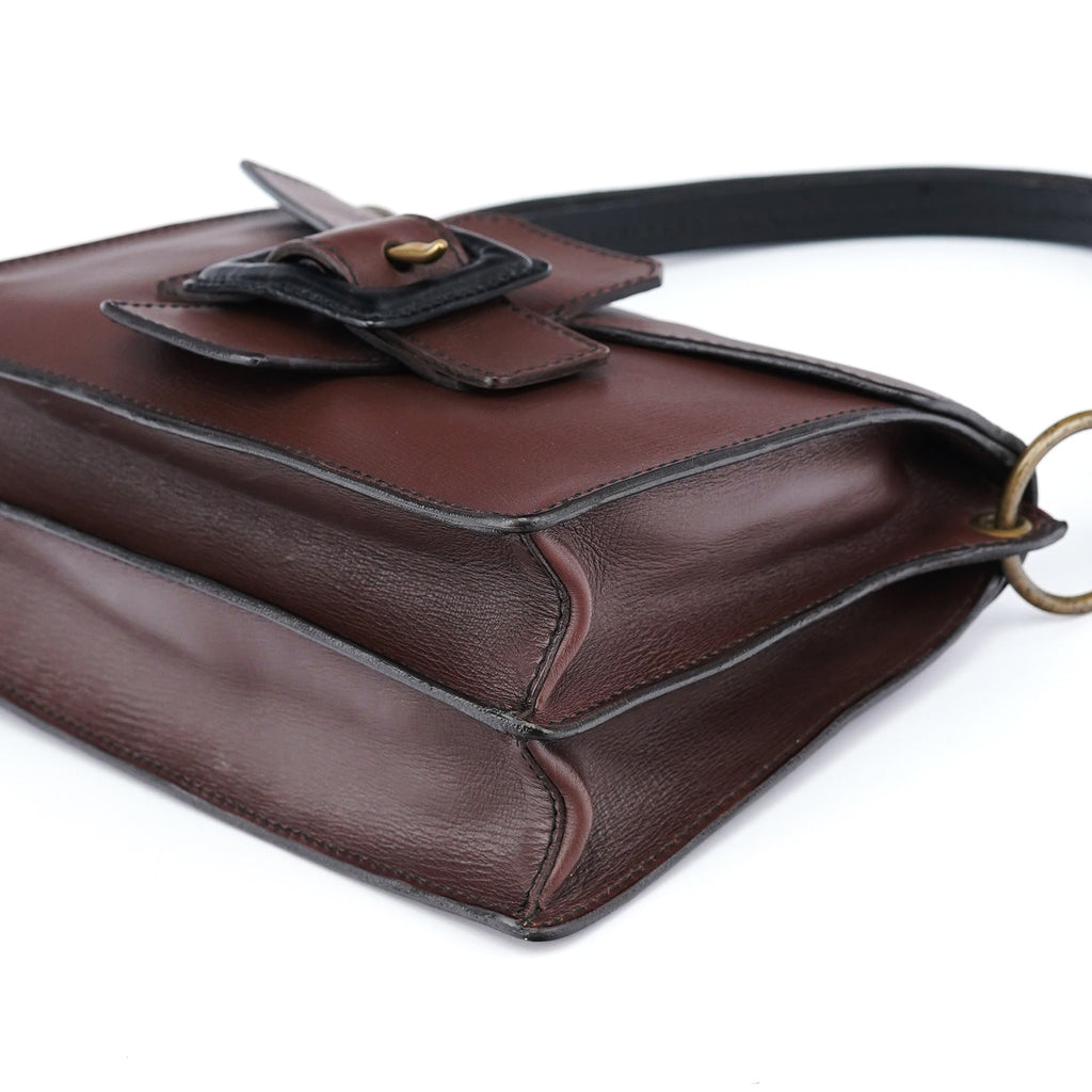 Brown Leather Belt Shoulder Bag