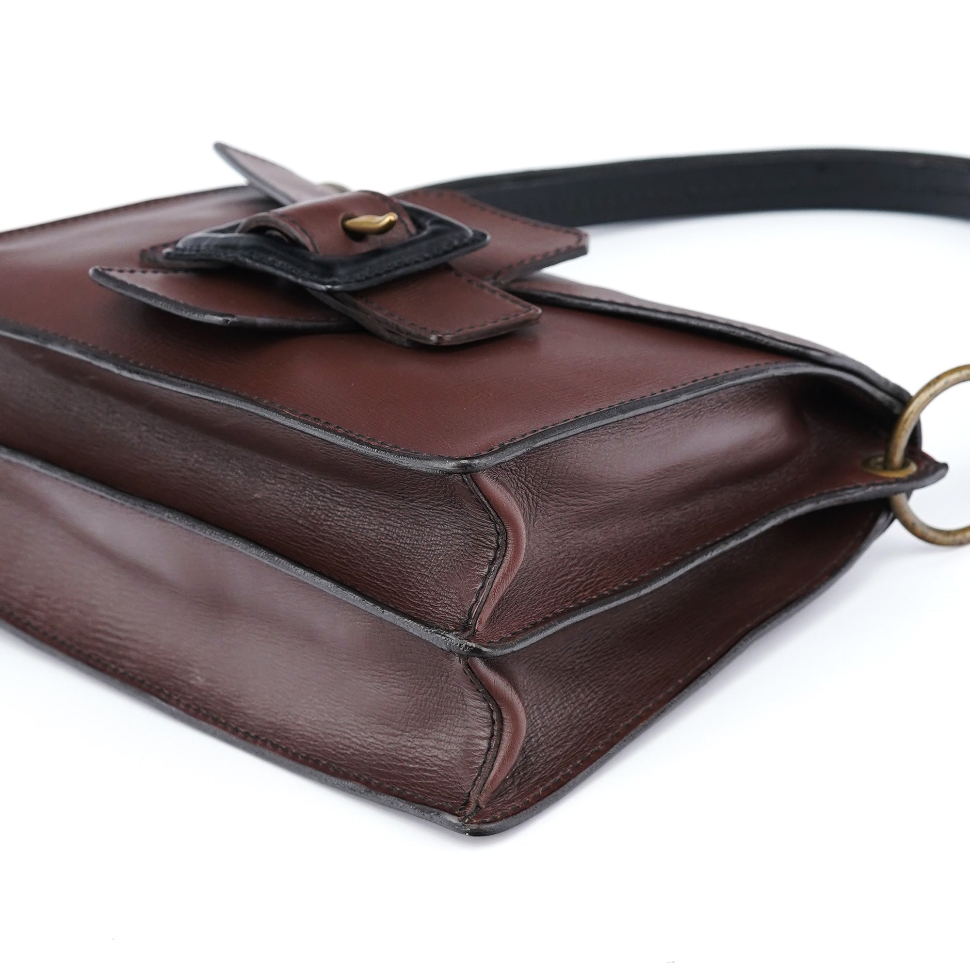 Brown Leather Belt Shoulder Bag