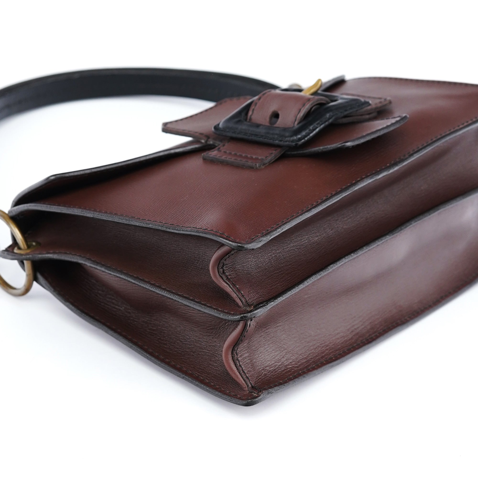 Brown Leather Belt Shoulder Bag