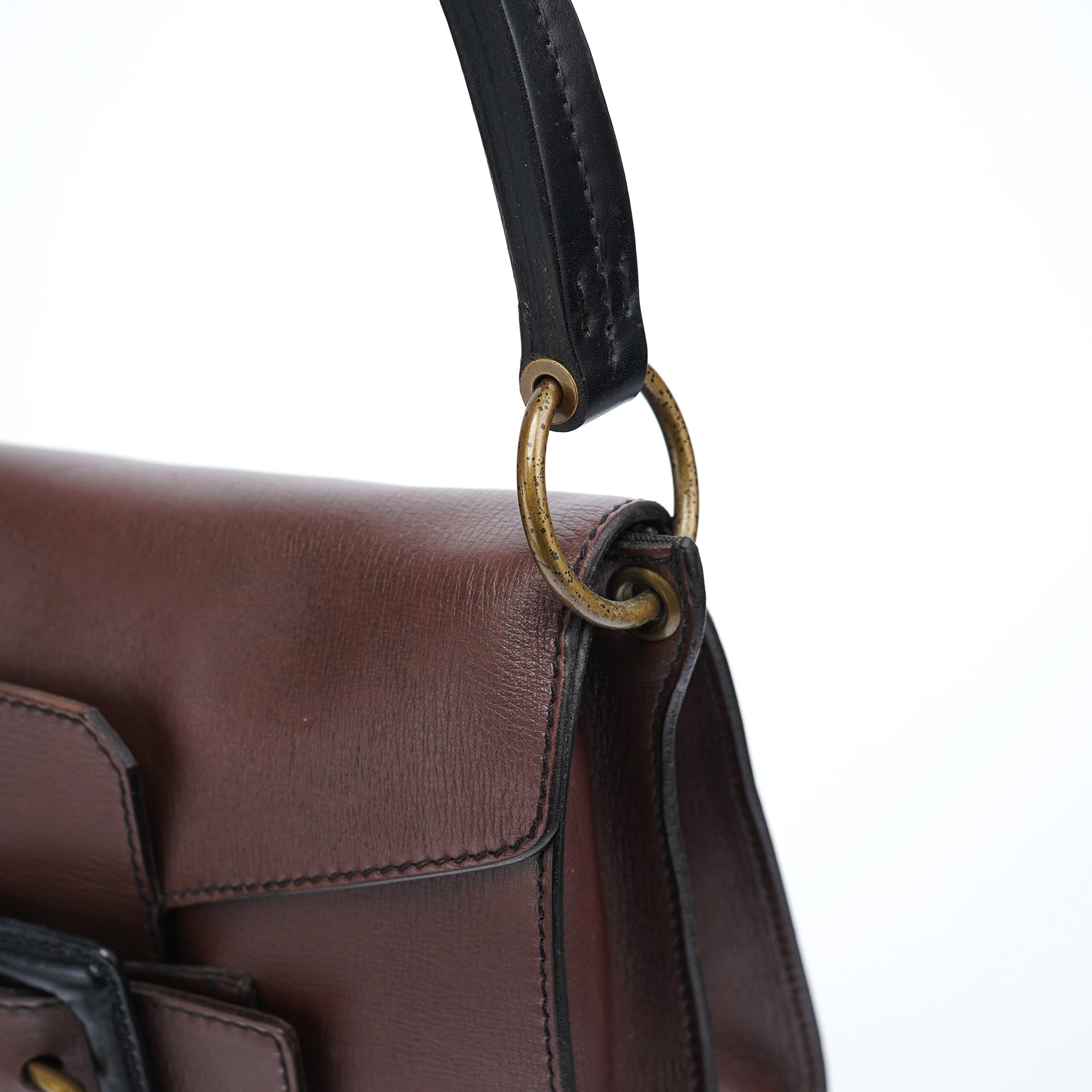Brown Leather Belt Shoulder Bag