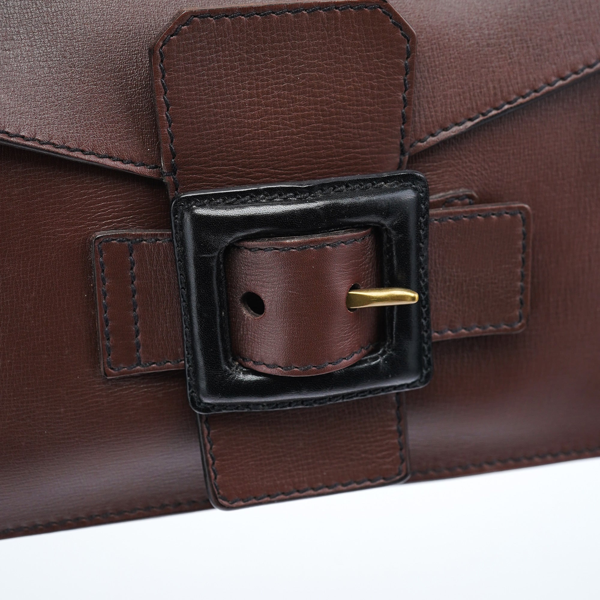 Brown Leather Belt Shoulder Bag