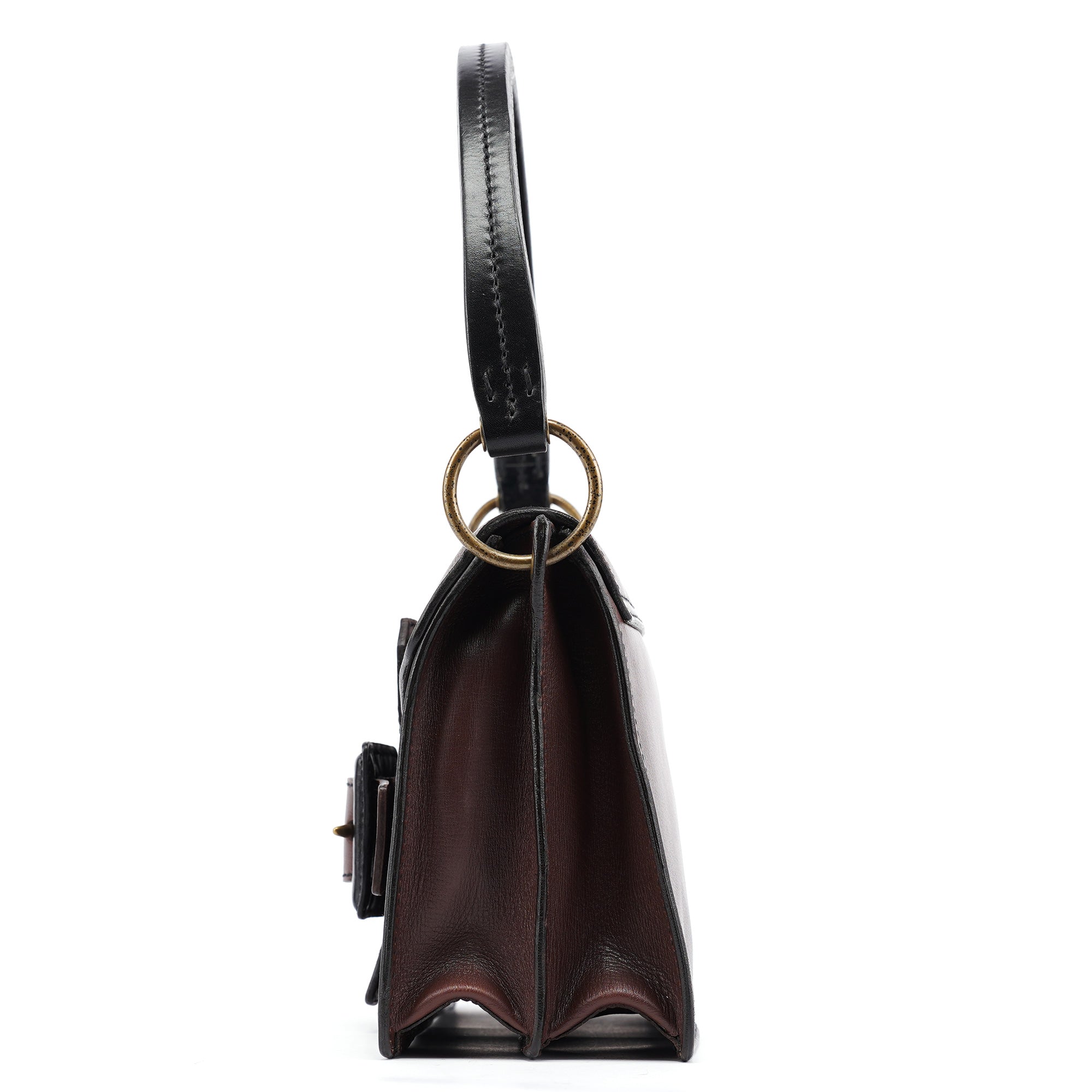 Brown Leather Belt Shoulder Bag