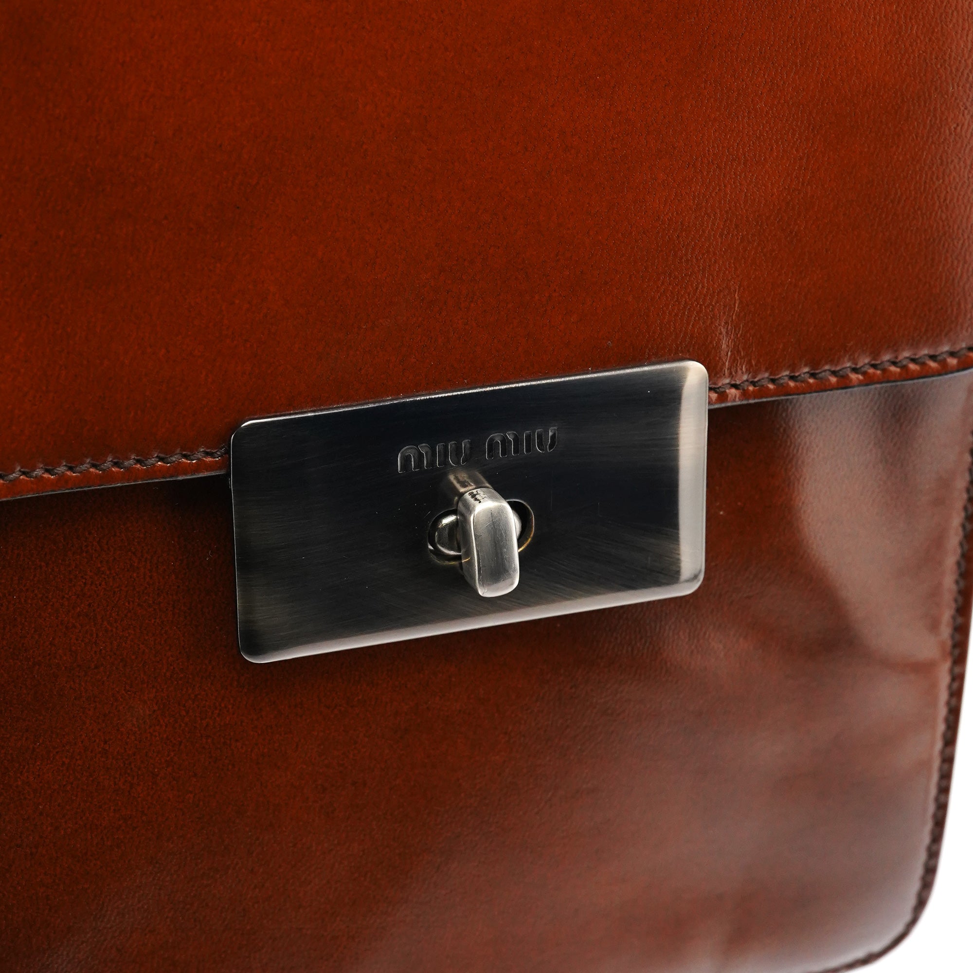 Brown Leather Flap Crossbody Bag